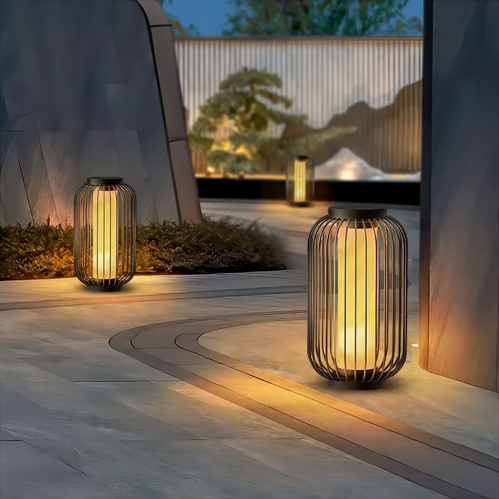 LED Solar Lawn Lamp | Outdoor Bird Cage Light - Victoria Queen - Solar Powered Bird Cage Lighting Systems