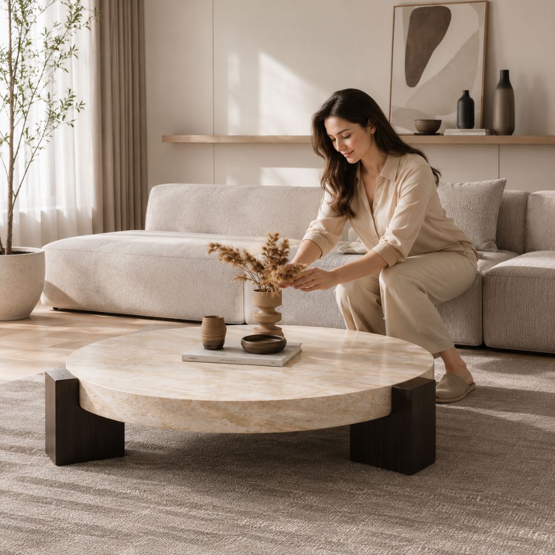 Buy Germain Marble Coffee Table | Victoria Queen