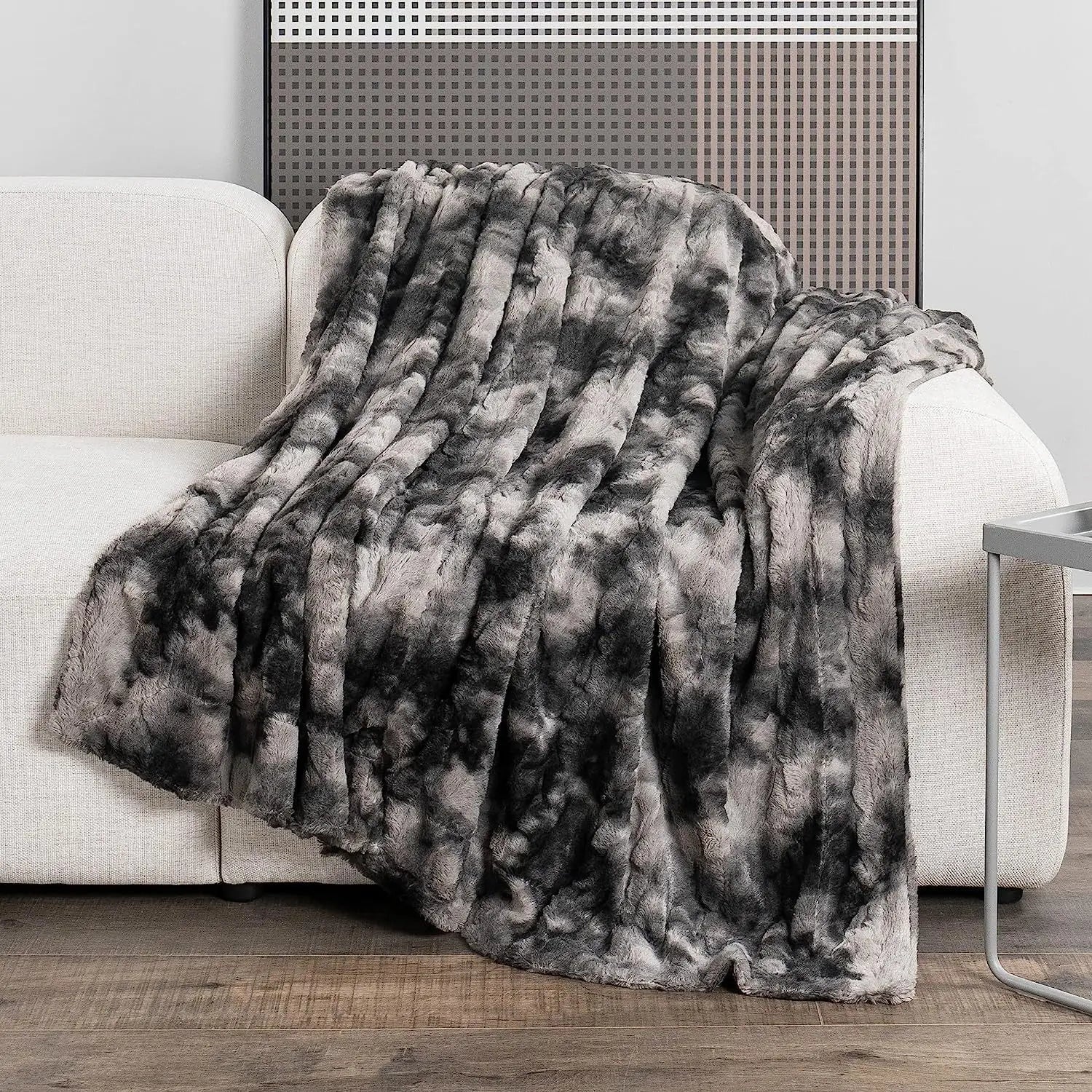 Winter PV Wool Blanket Double Sided Tie-Dyed Fleece Throw
