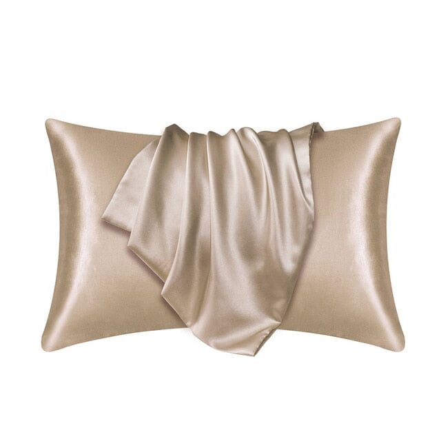 100% Natural 25-Momme Mulberry Silk Pillow Case Bed Champagne 51cm x 66cm 