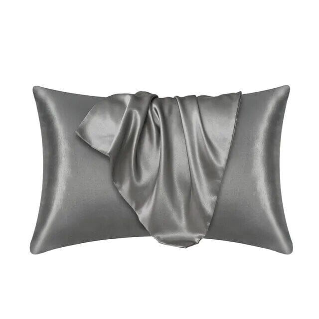100% Natural 25-Momme Mulberry Silk Pillow Case Bed Dark Grey 51cm x 66cm 
