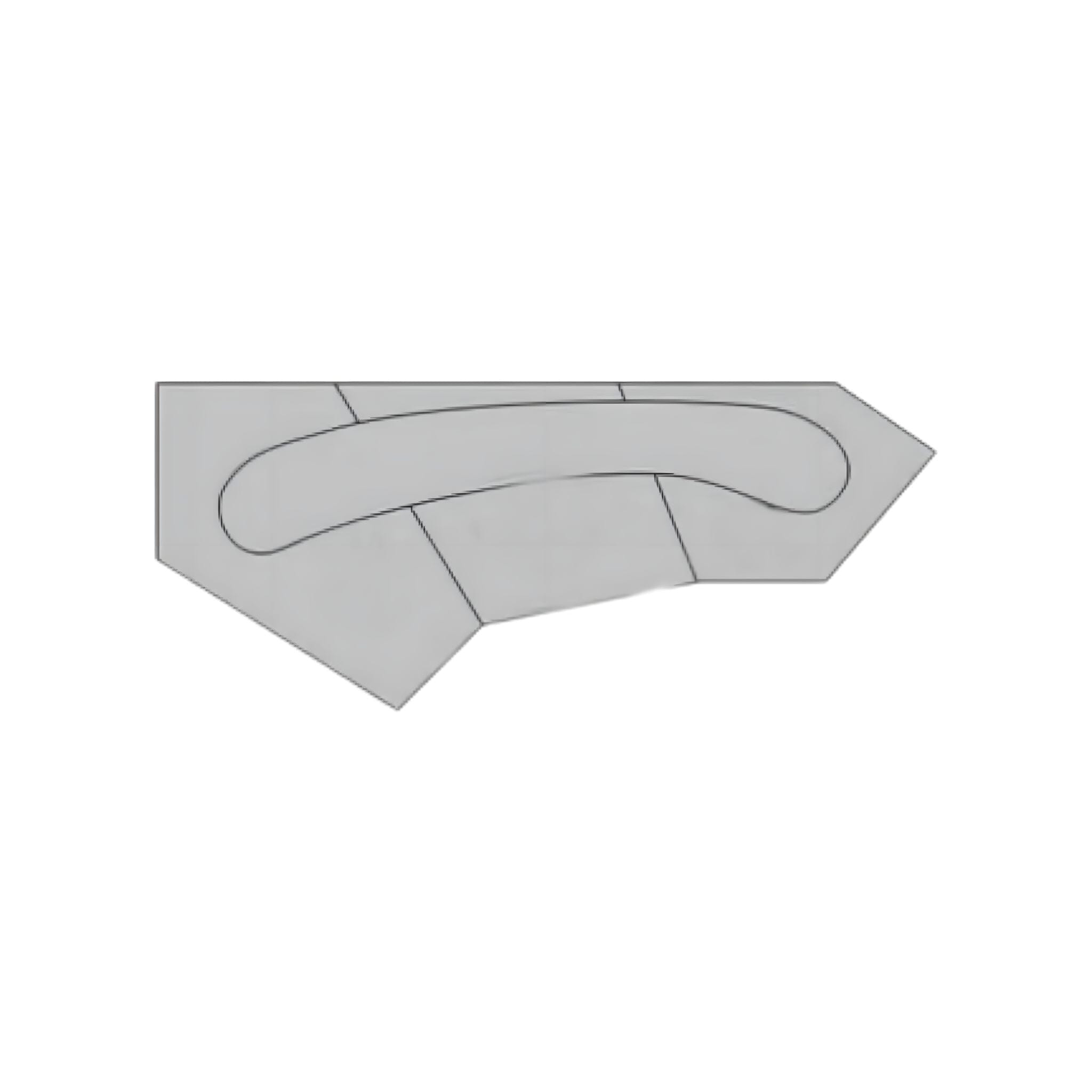 Adèle Sectional Sofa Sofas Grey Four Seater - 450 x 190 x 76 H 