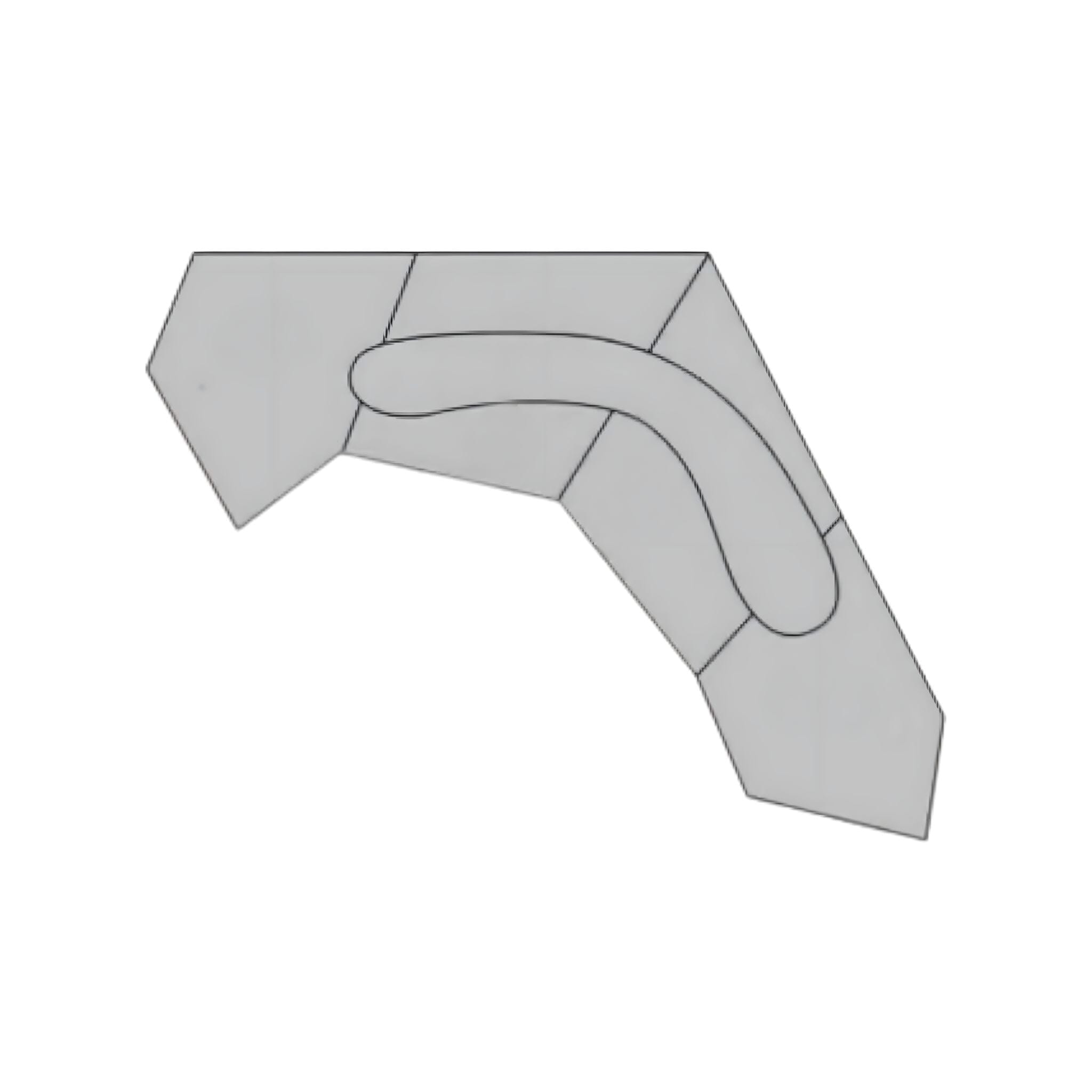 Adèle Sectional Sofa Sofas Grey Irregular L Shape - 300 x 330 x 76 H 