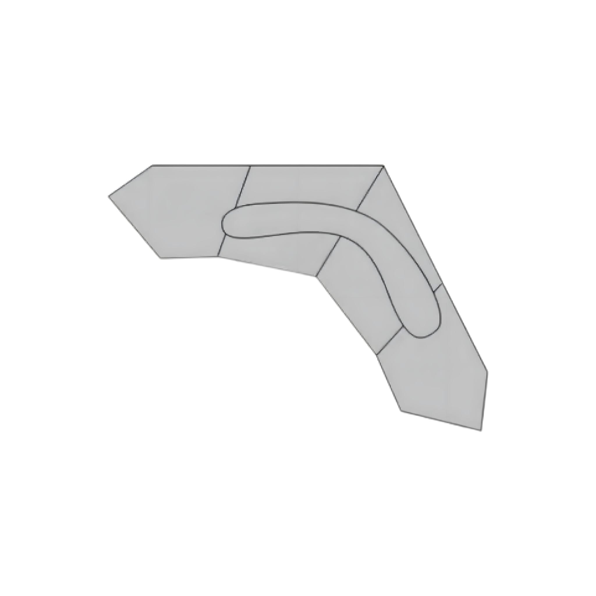 Adèle Sectional Sofa Sofas Grey Irregular L Shape - 330 x 330 x 76 H 