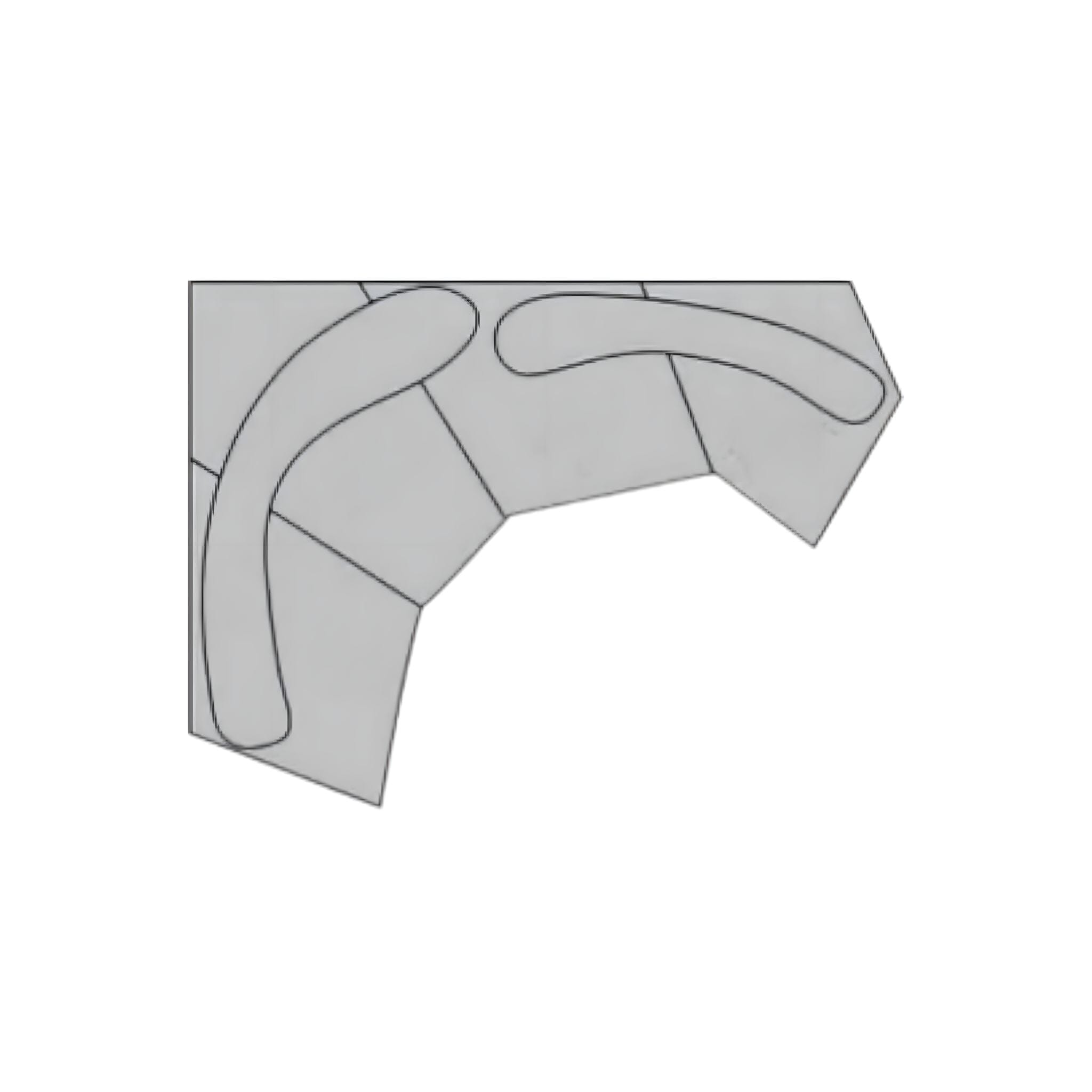 Adèle Sectional Sofa Sofas Grey L Shape - 310 x 450 x 76 H 