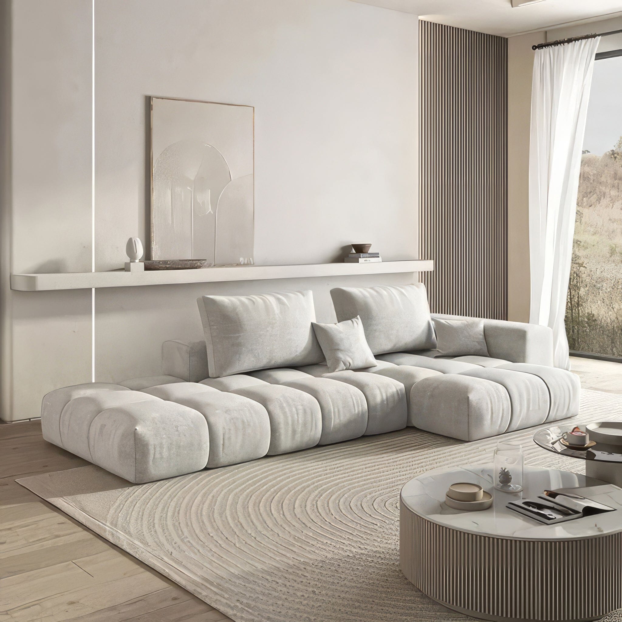 Ambra Sofa 260cm Light Grey 