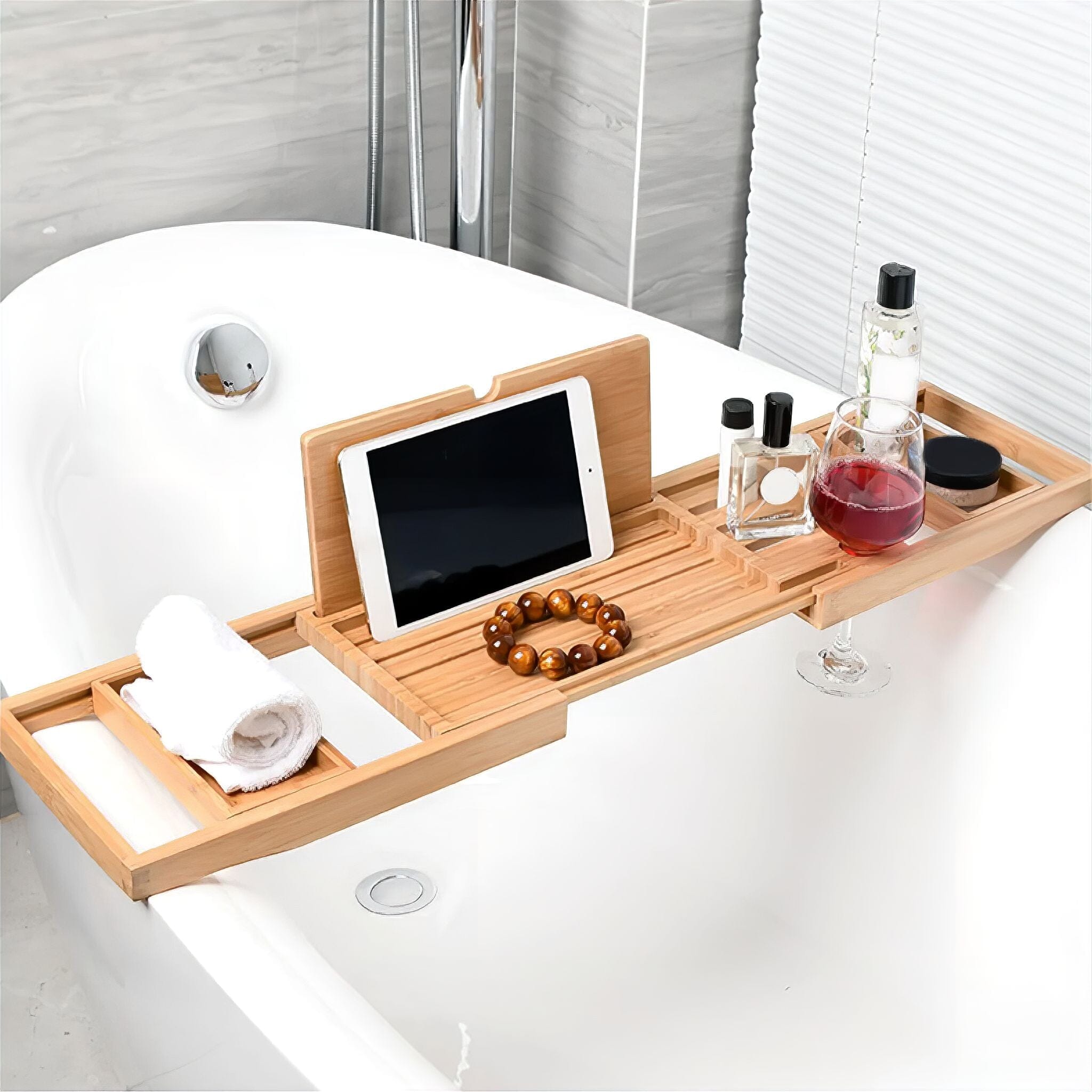 Ames Wooden Bathtub Caddy Bathroom Accessories 
