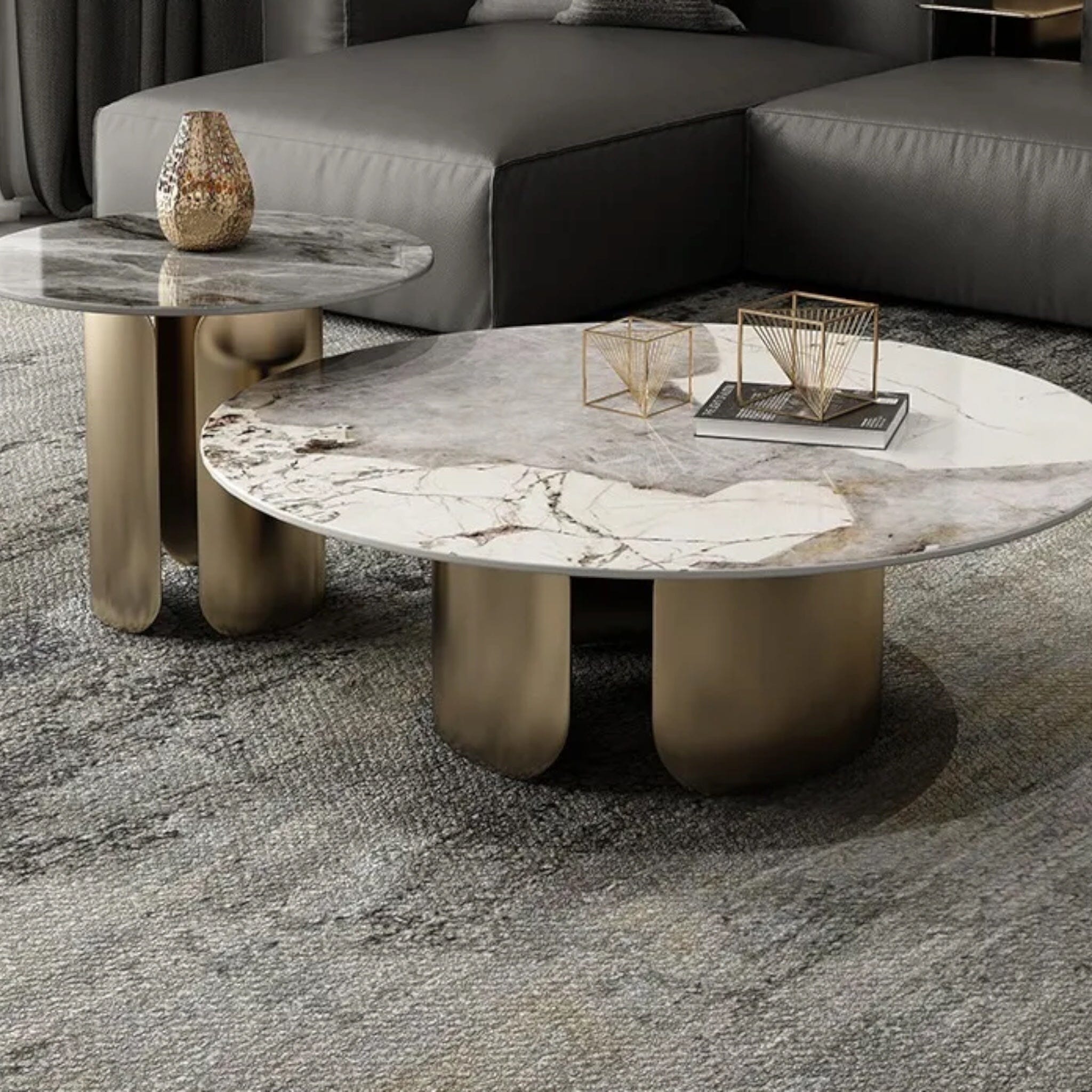 Angélique Coffee Table Coffee Table Gold Set 