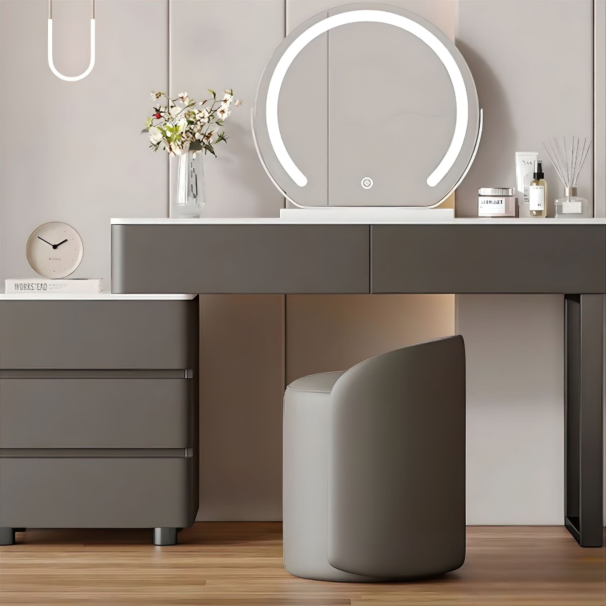 Anita Dressing Table Dark Grey 80cm 