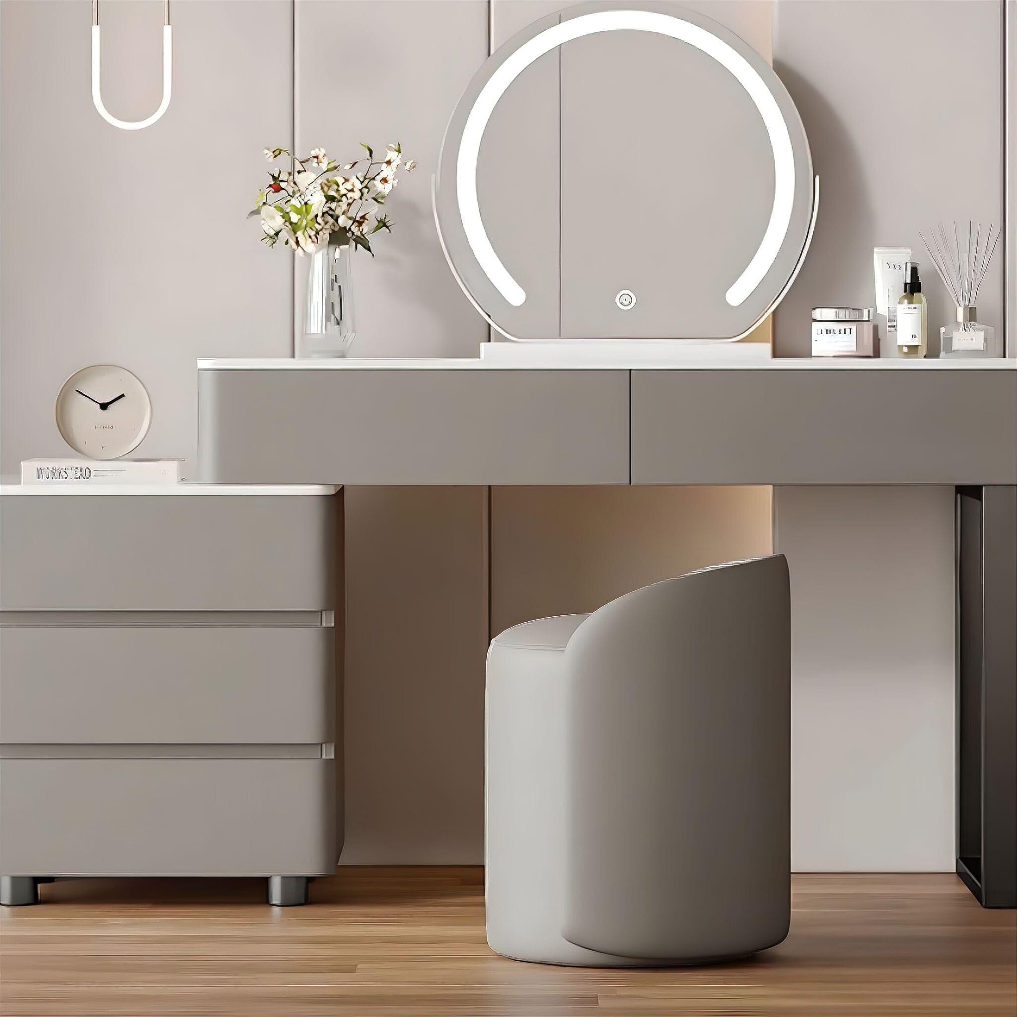 Anita Dressing Table Light Grey 80cm 