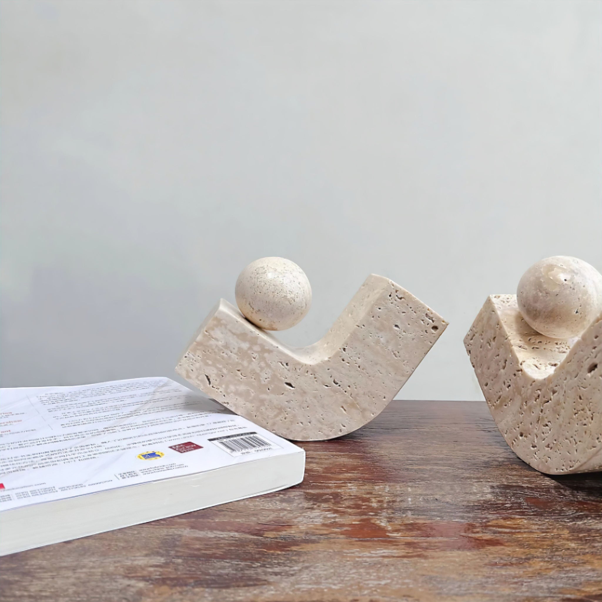 Ari Travertine Ornaments (JS) 