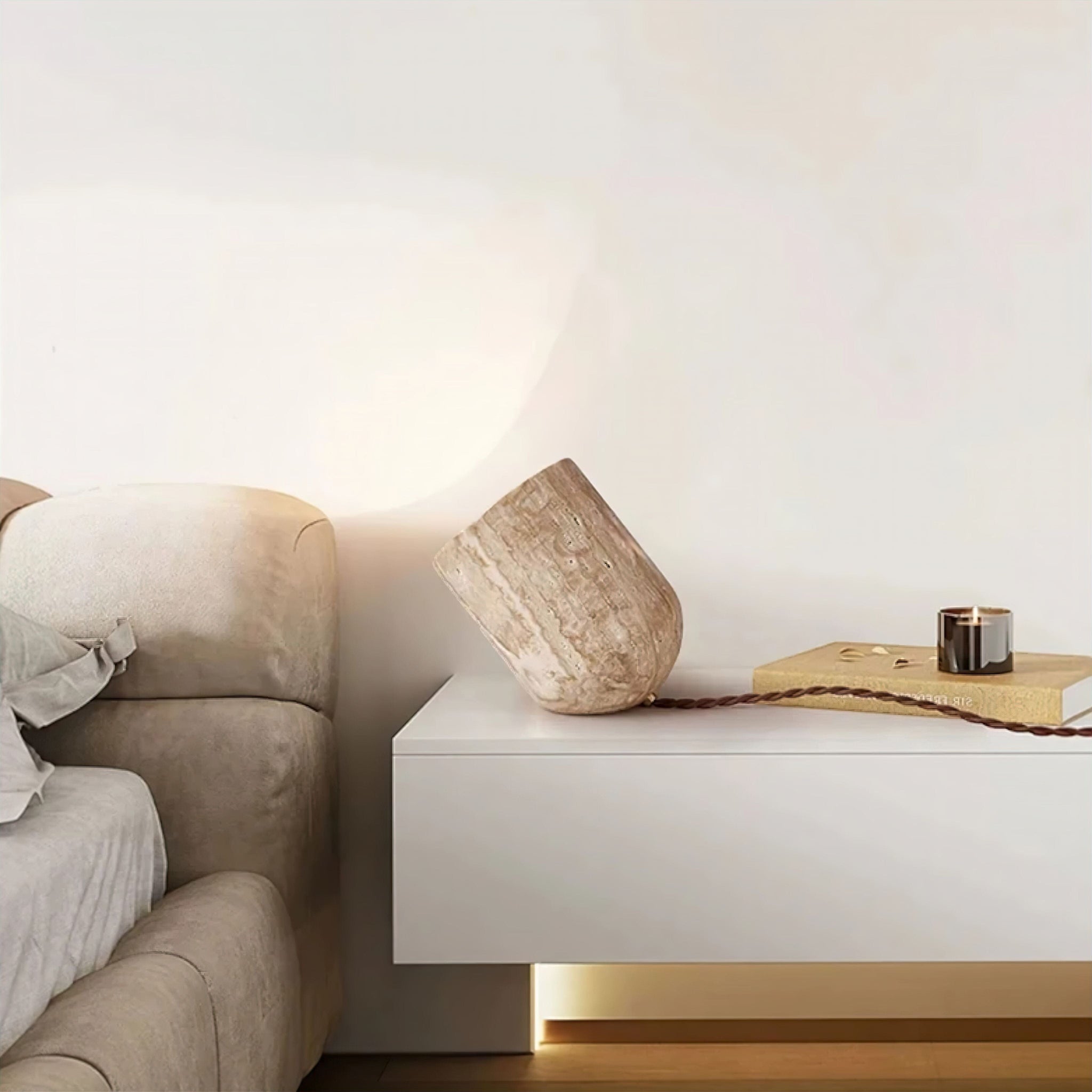 Ariane Travertine Lamp 