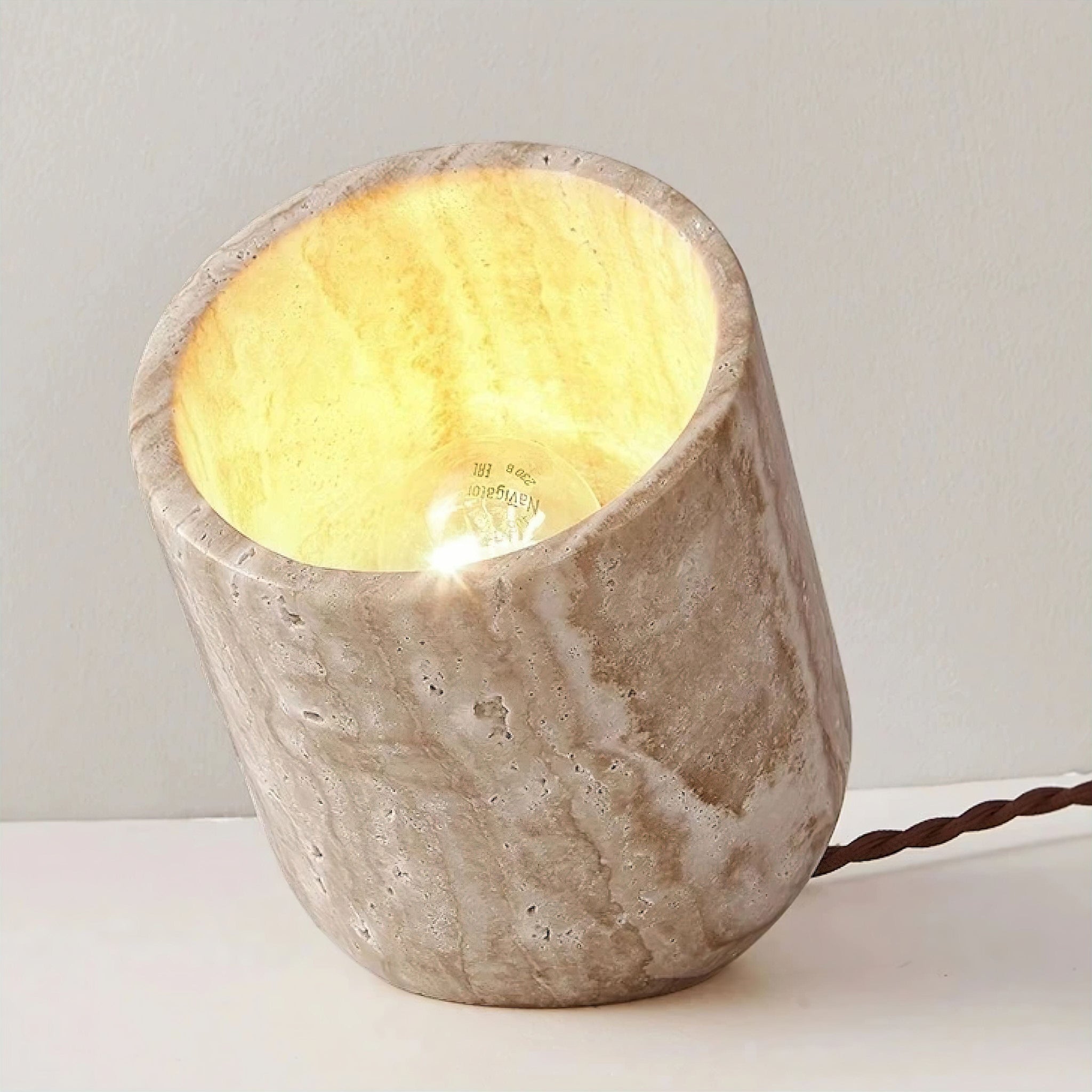 Ariane Travertine Lamp 