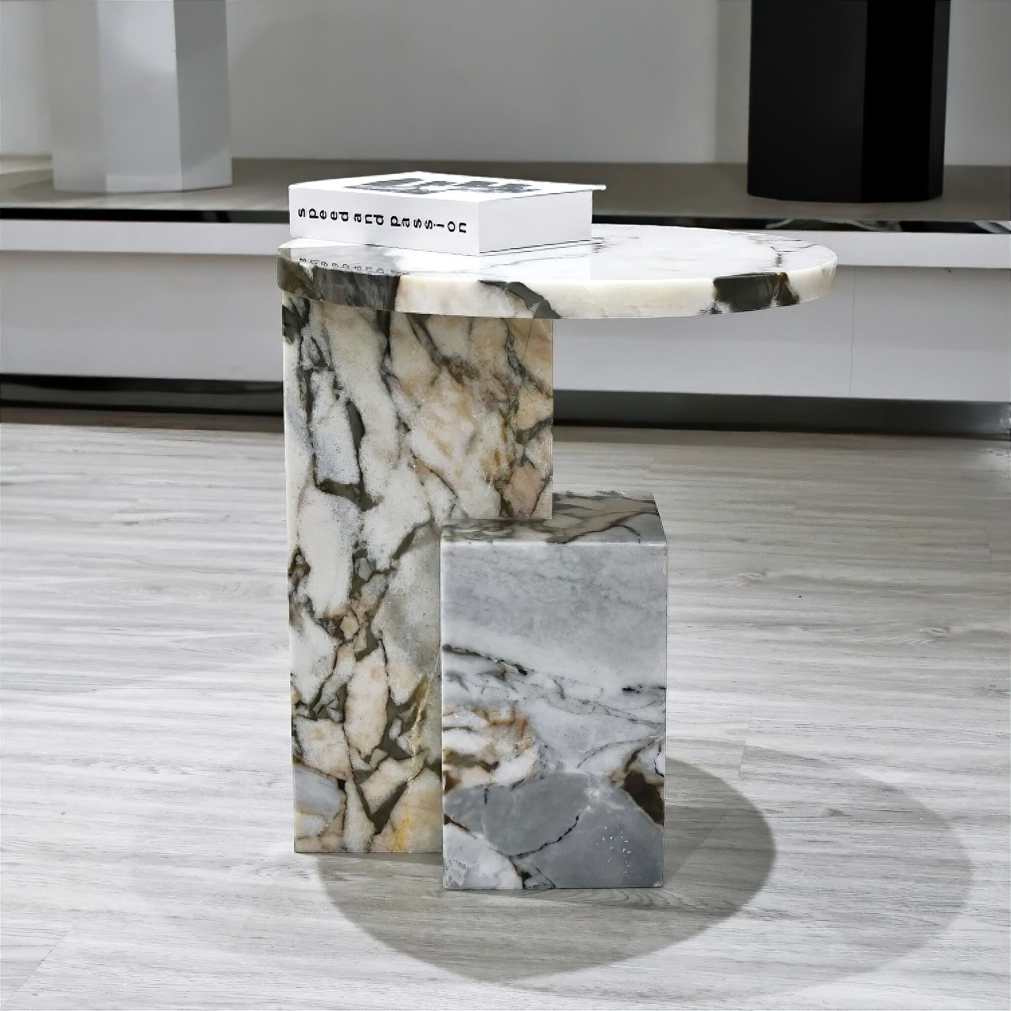 Rectangular Marble Side Table Modern Nordic Style Natural Stone Side Table | Victoria Queen