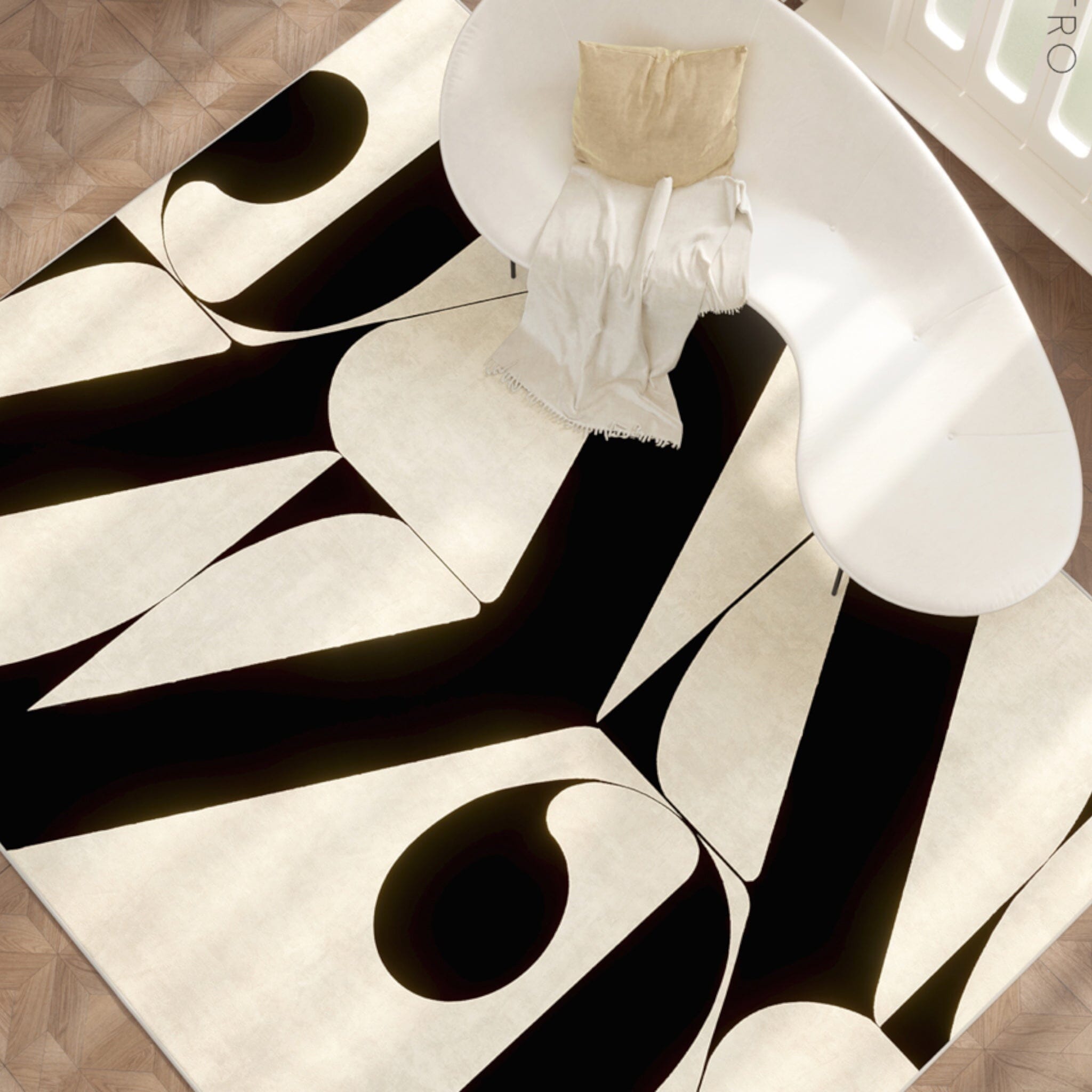 Artistic Rug Rug Black + White 140 x 200cm 