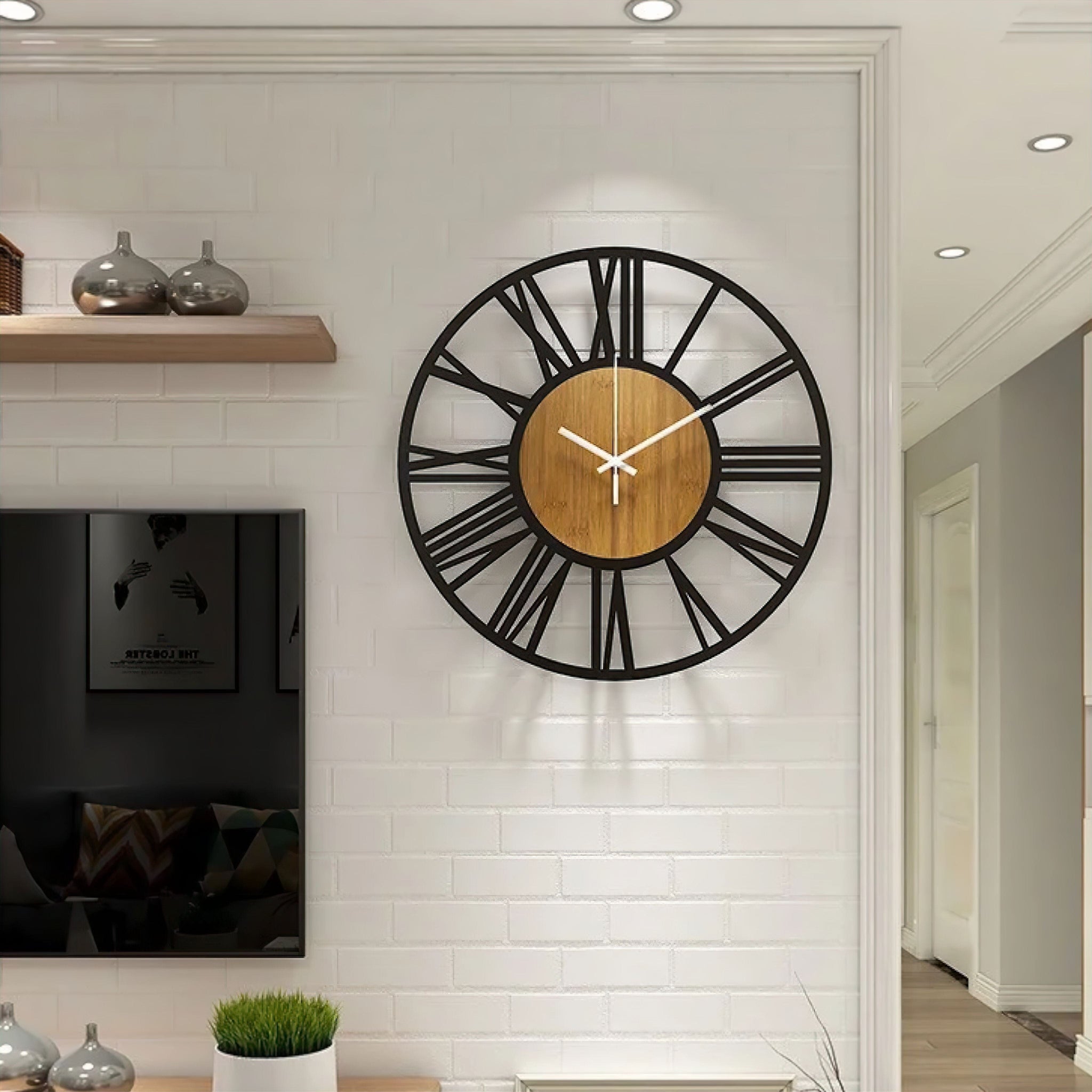 Bella Wall Clock Black 