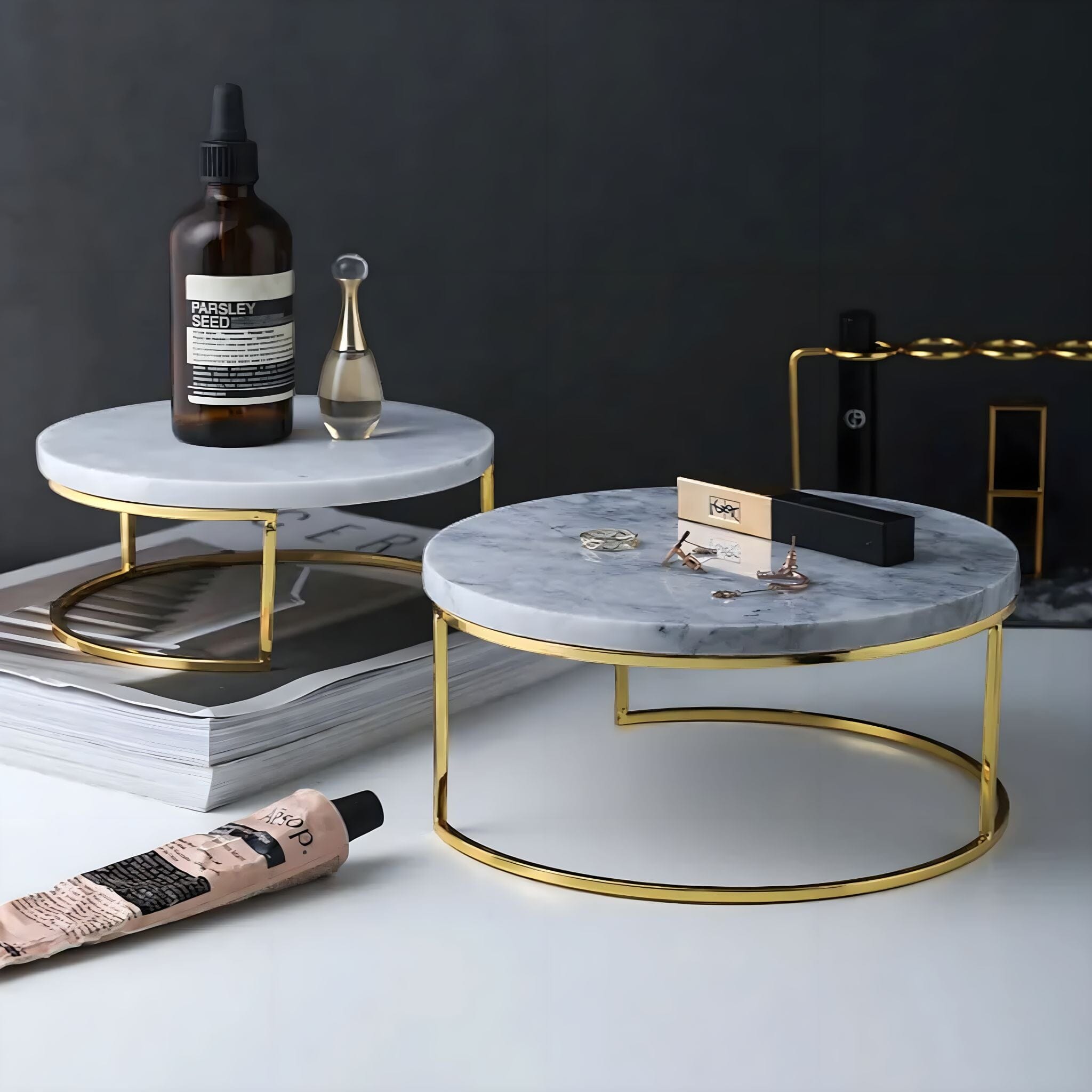 Bernard Marble Cake Stand Decorative Trays 