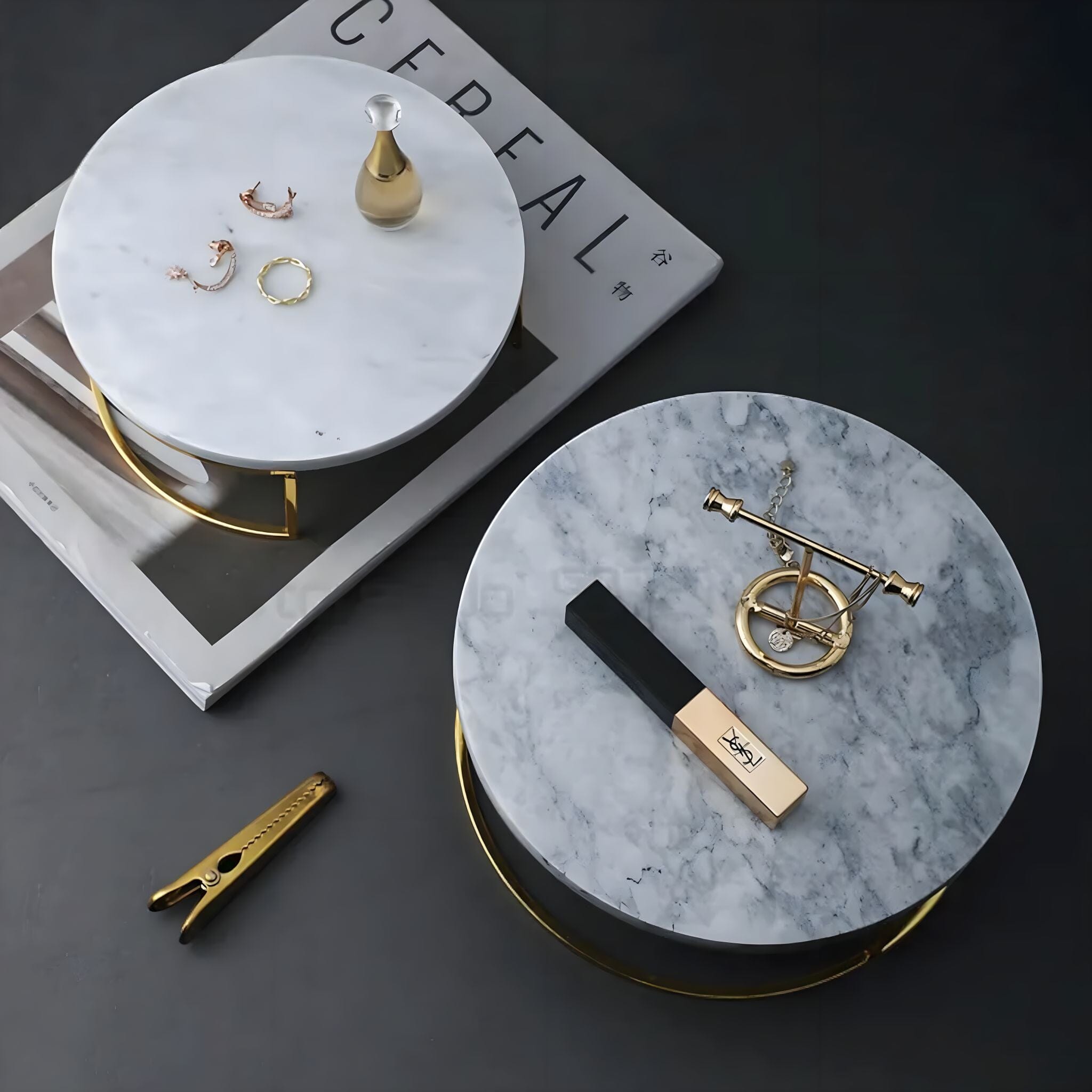 Bernard Marble Cake Stand Decorative Trays 
