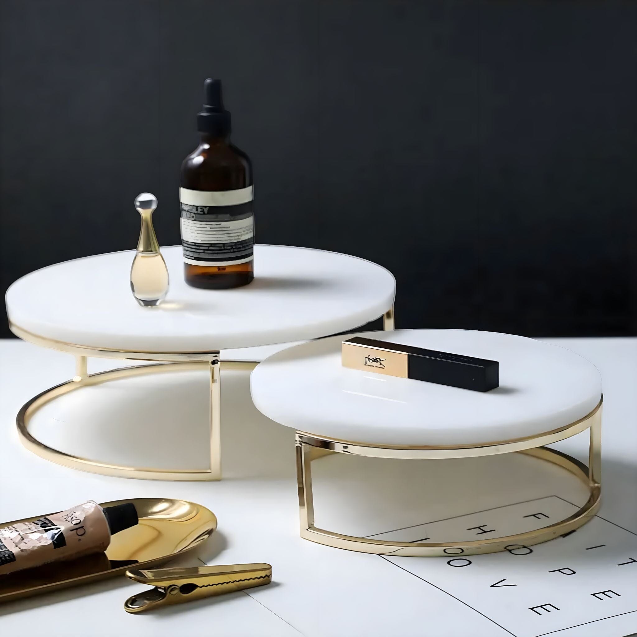 Bernard Marble Cake Stand Decorative Trays 