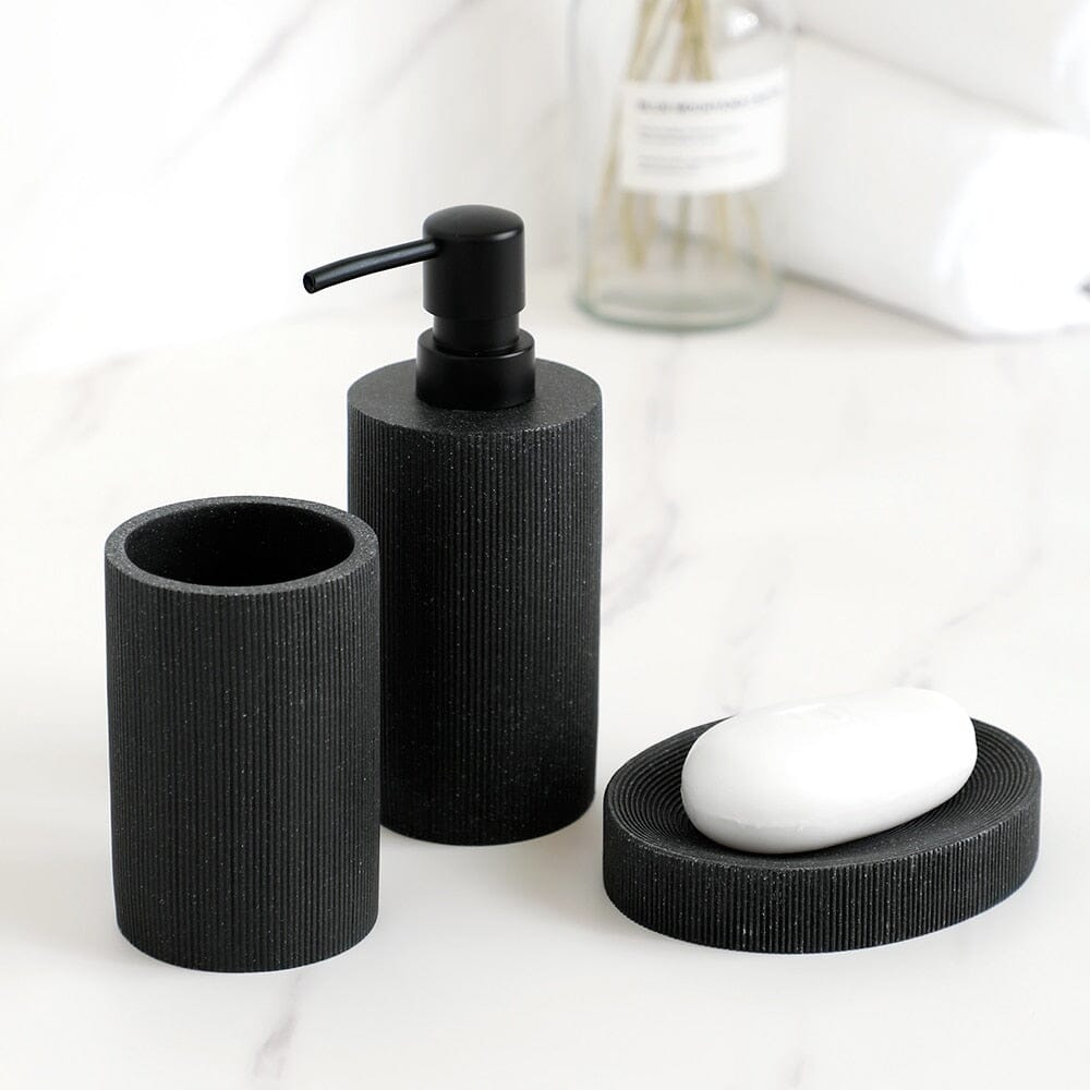 Black Bathroom Accessories Bathroom Accessories 3 Piece Set 