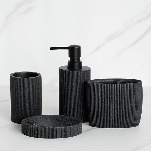 Black Bathroom Accessories Bathroom Accessories 4 Piece Set 