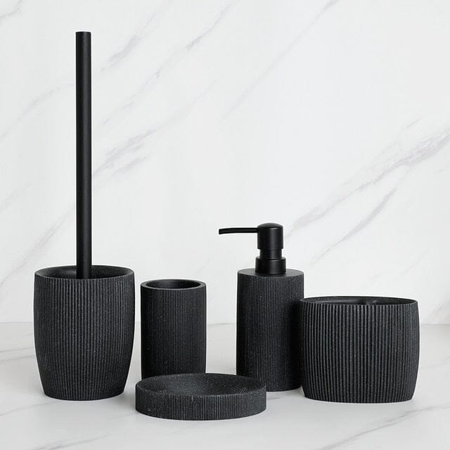 Black Bathroom Accessories Bathroom Accessories 5 Piece Set 