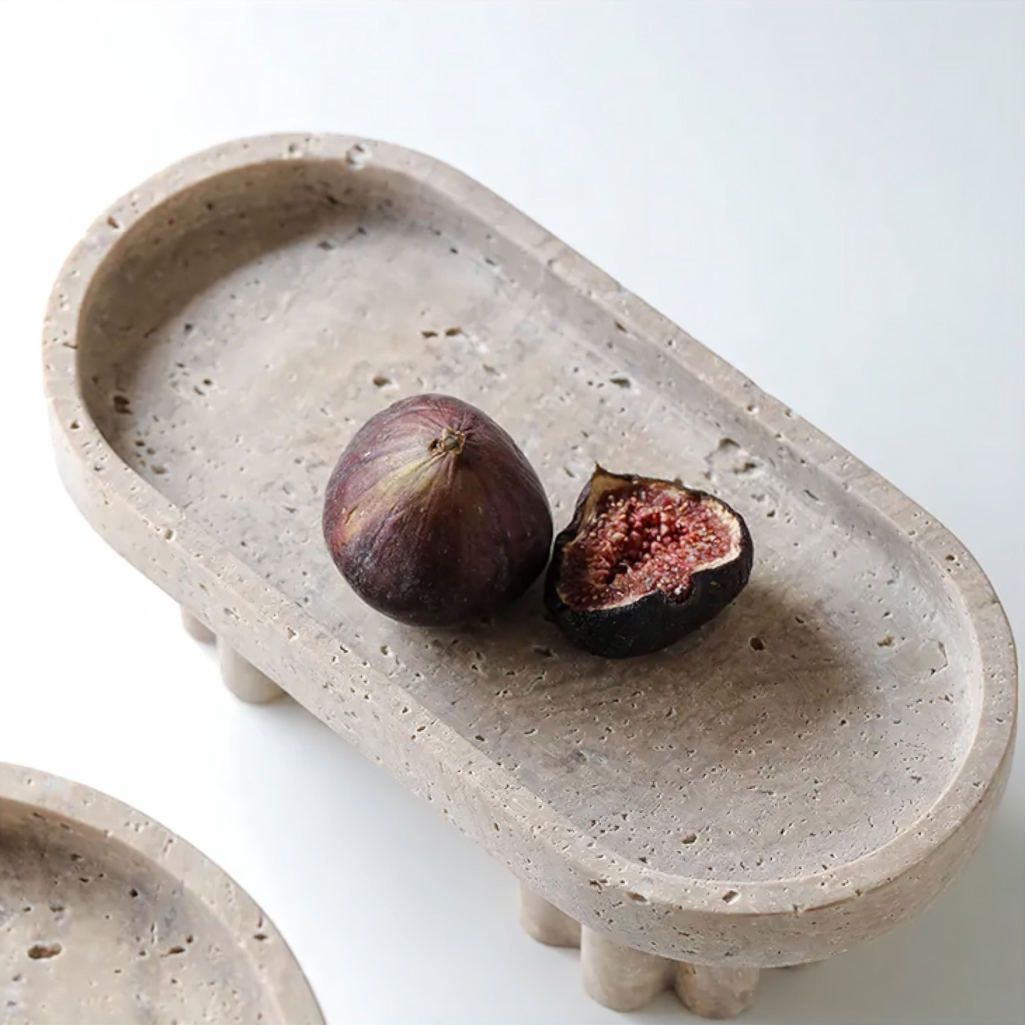 Carlotta Travertine Tray Decorative Trays 