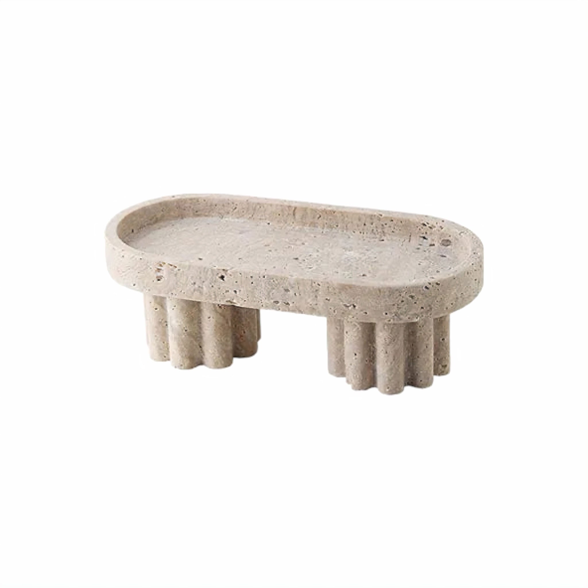 Carlotta Travertine Tray Decorative Trays B 