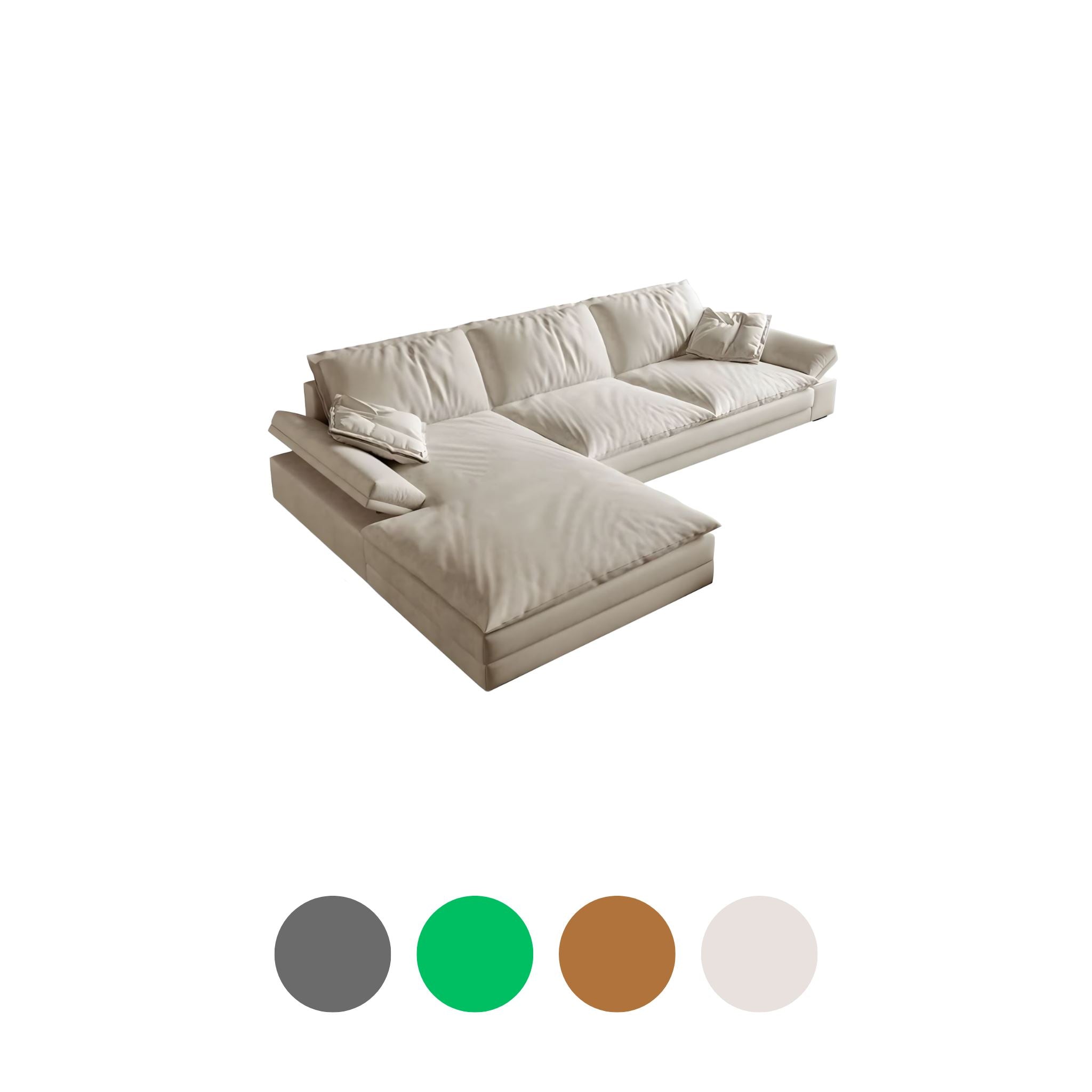 Charlotte Sofa Sofa Beige 280cm + 180cm Chaise 
