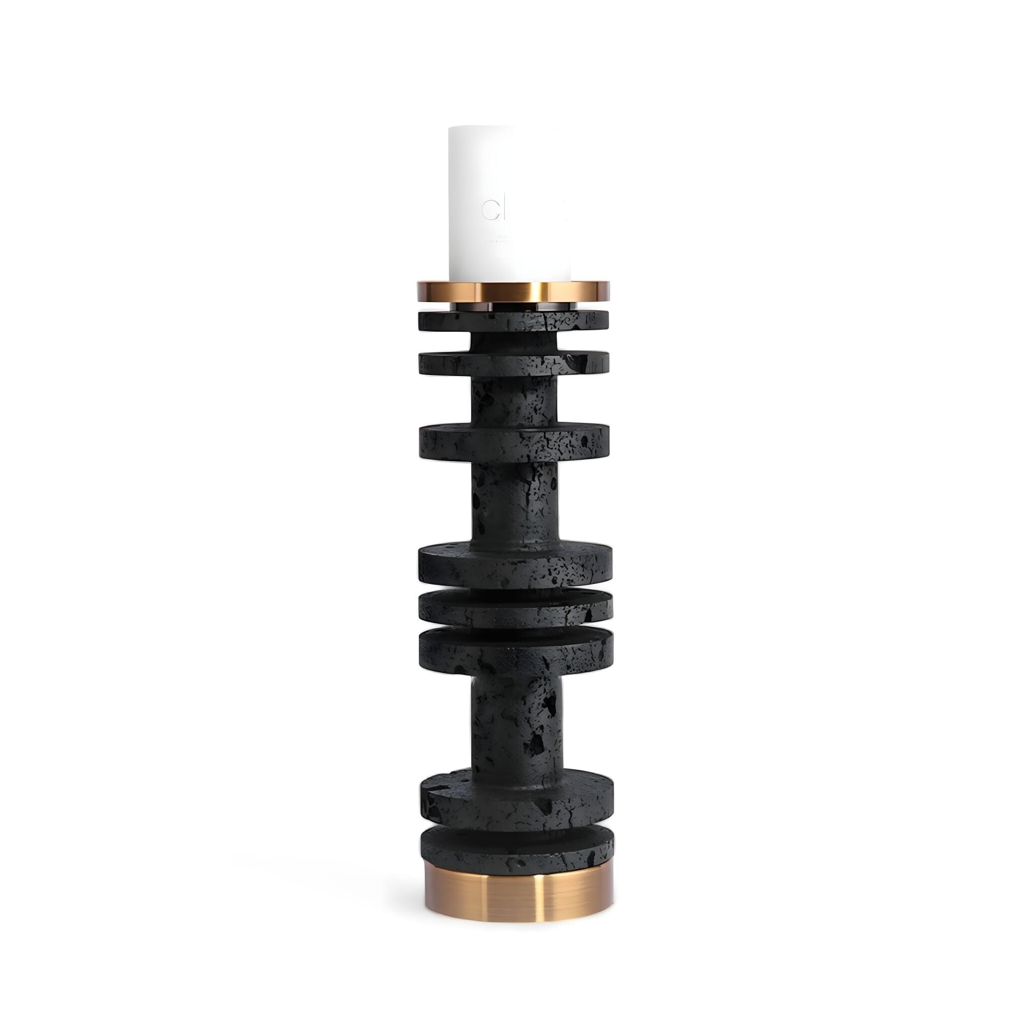 Chiara Candle Holder L: Black 