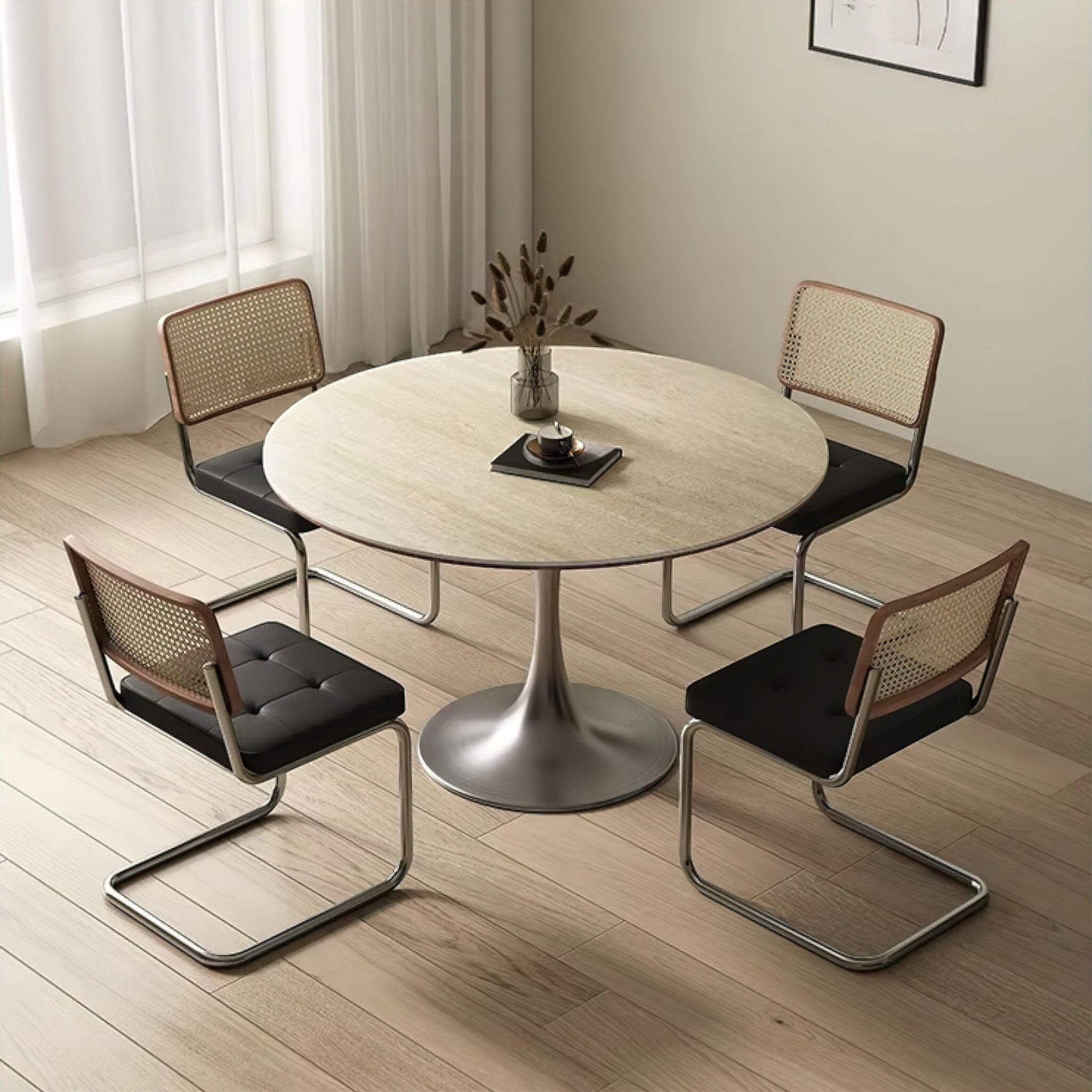 Chiarina Travertine Dining Table 