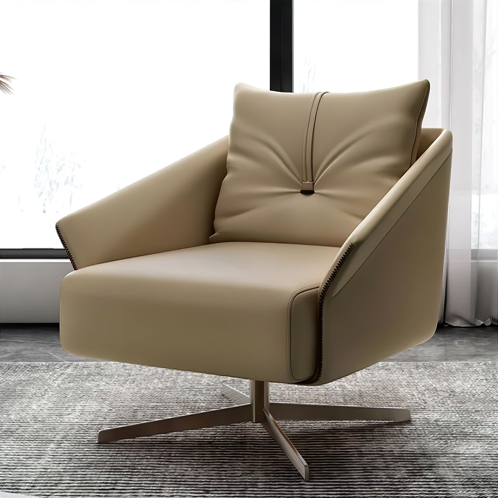 Chloé Occasional Swivel Chair Sofa Beige 