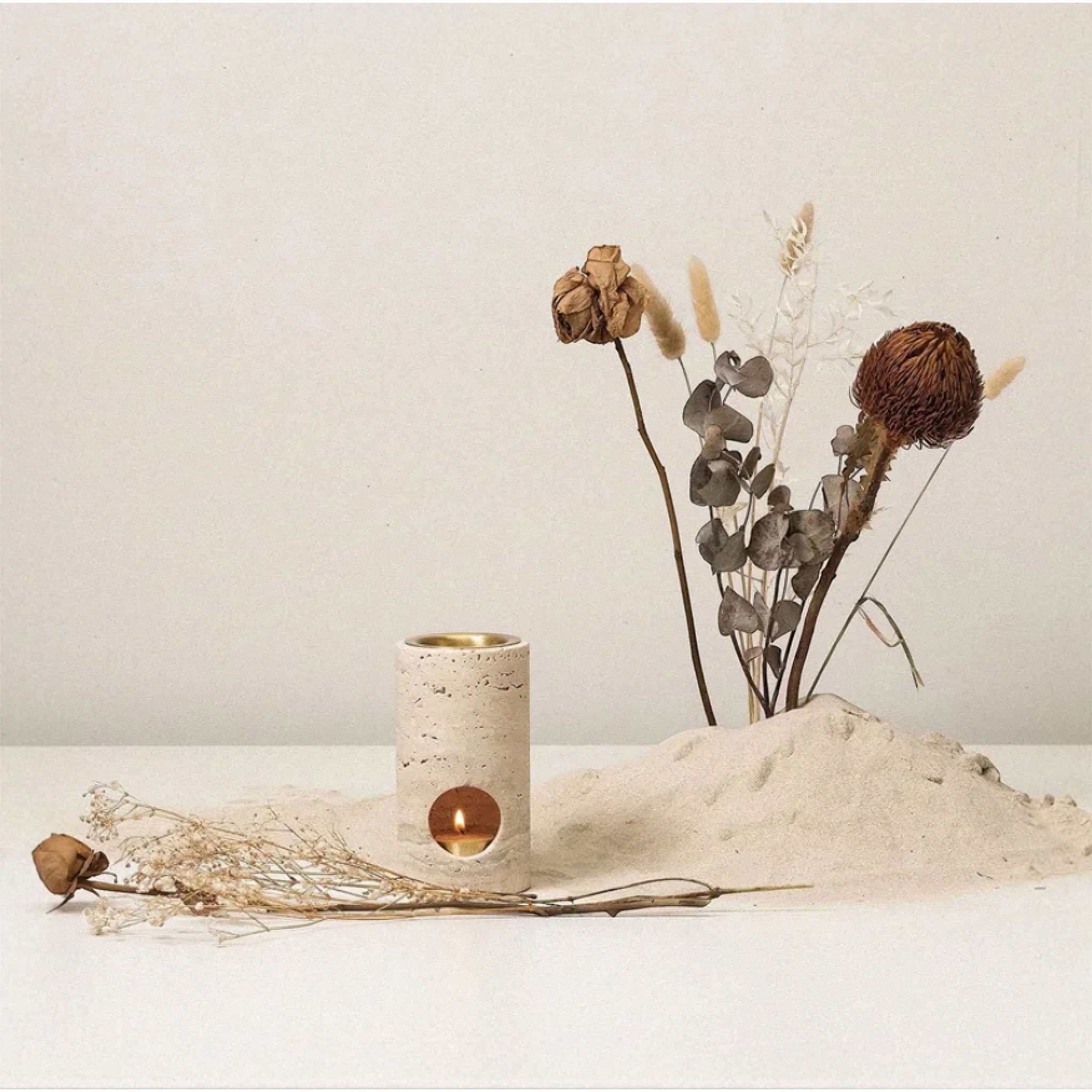 Christophe Travertine Oil Burner (JS) 