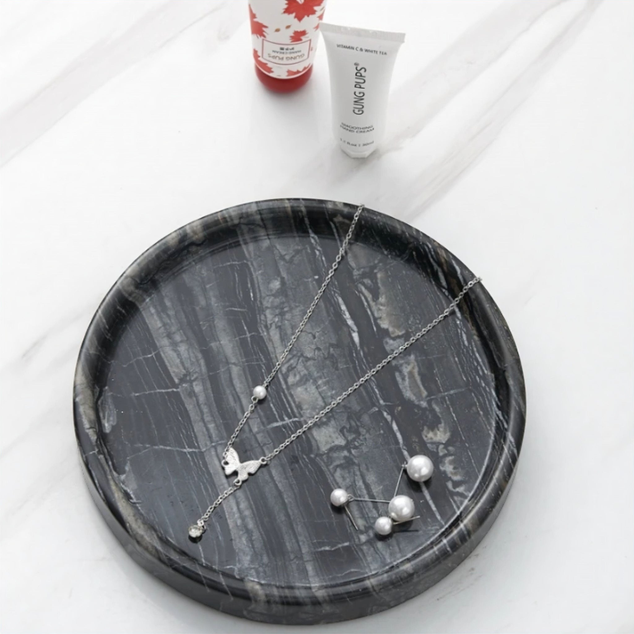 Circular Marble Tray 