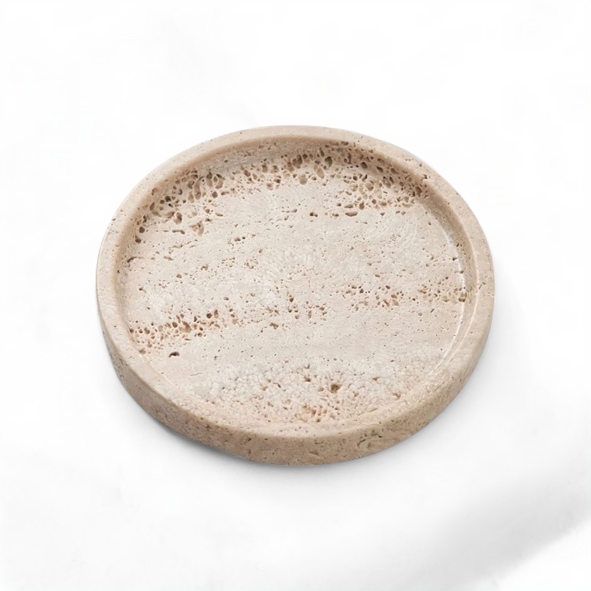 Circular Travertine Stone Tray Travertine M 
