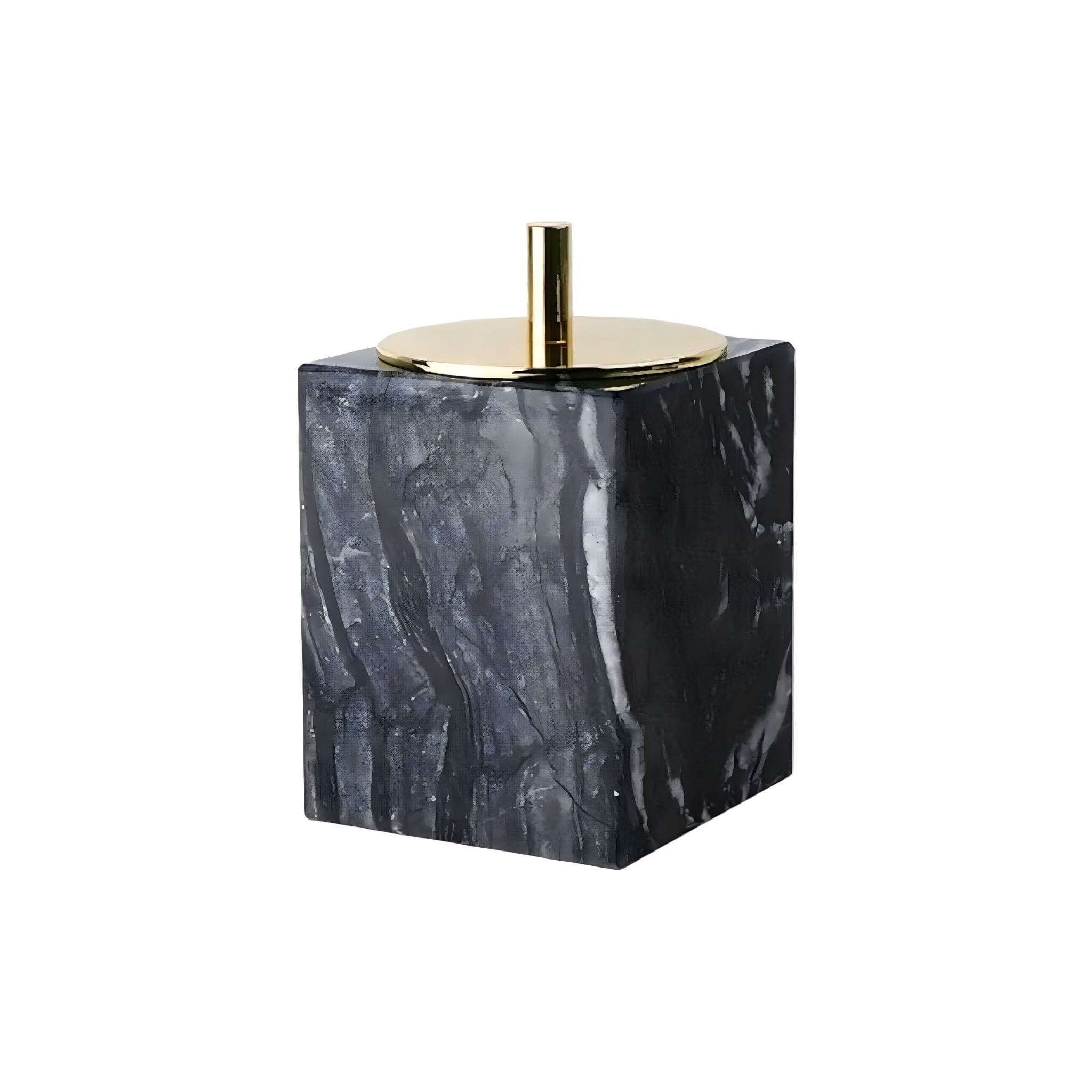 Claude Marble Bathroom Accessories Collection Bathroom Accessories Cotton Swab box (gold) 