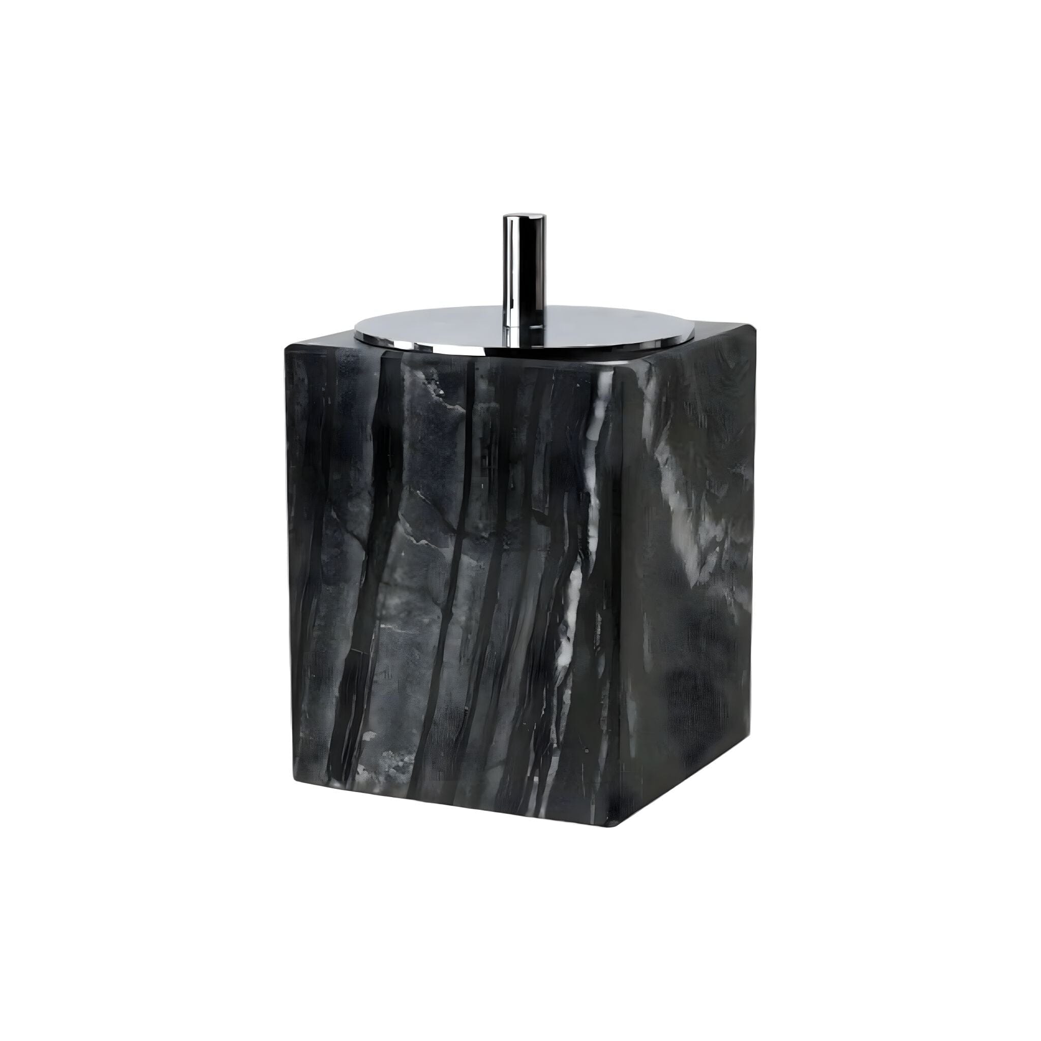 Claude Marble Bathroom Accessories Collection Bathroom Accessories Cotton Swab box (silver) 