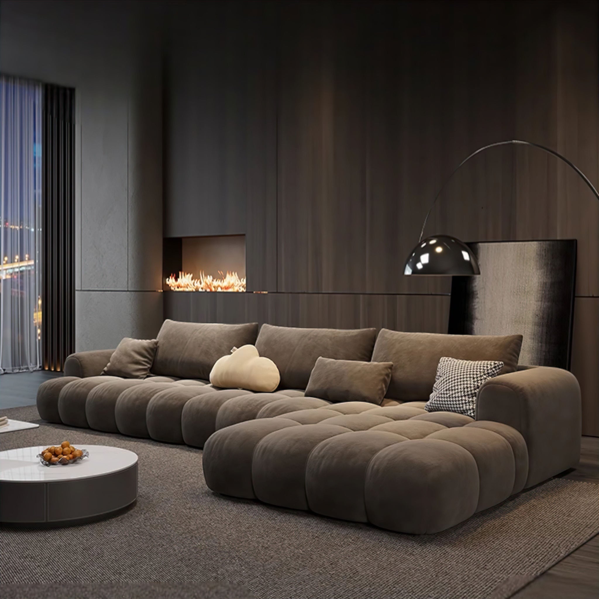 Clelia Sofa Chocolate 280cm 