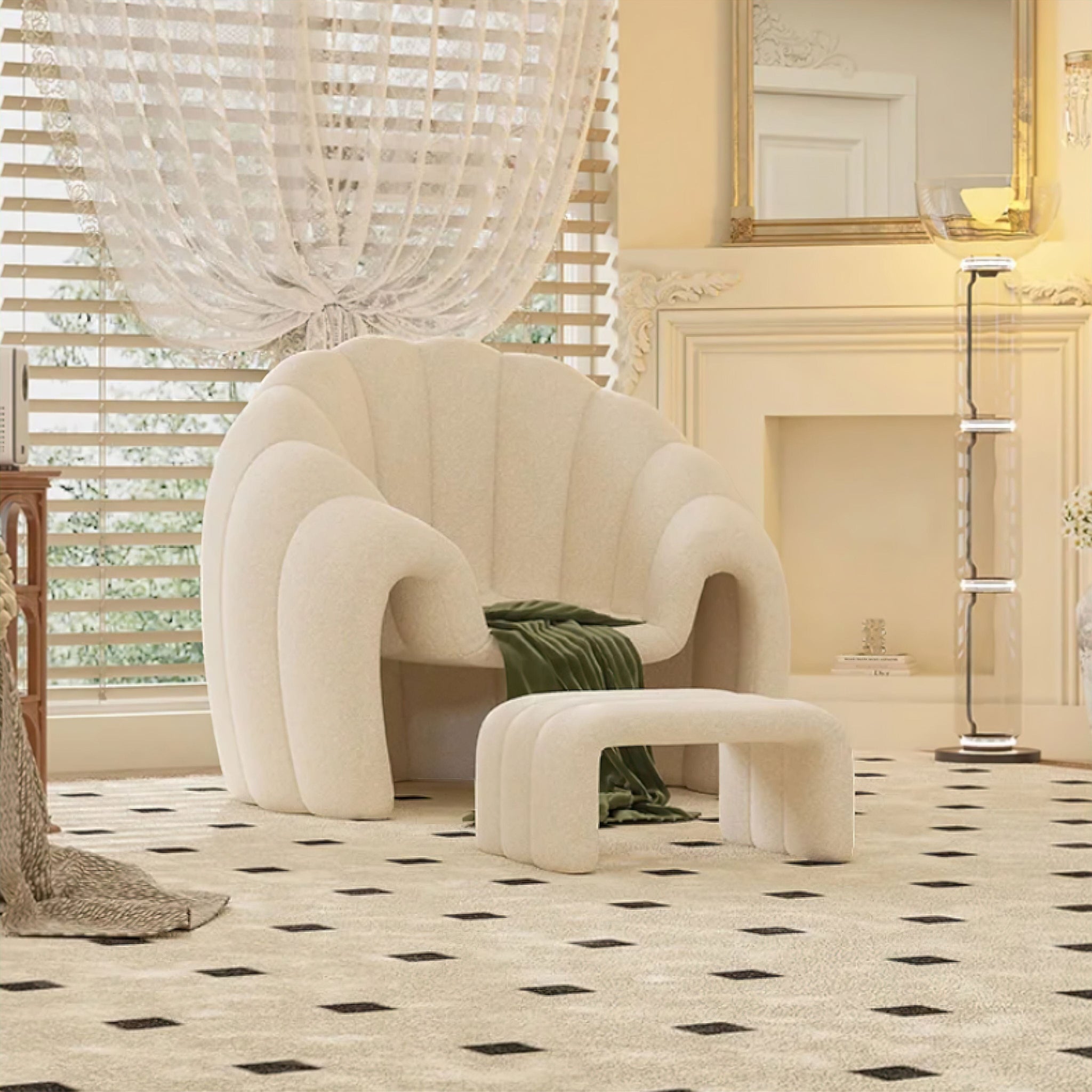 Colette Peacock Occasional Chair Chair White 