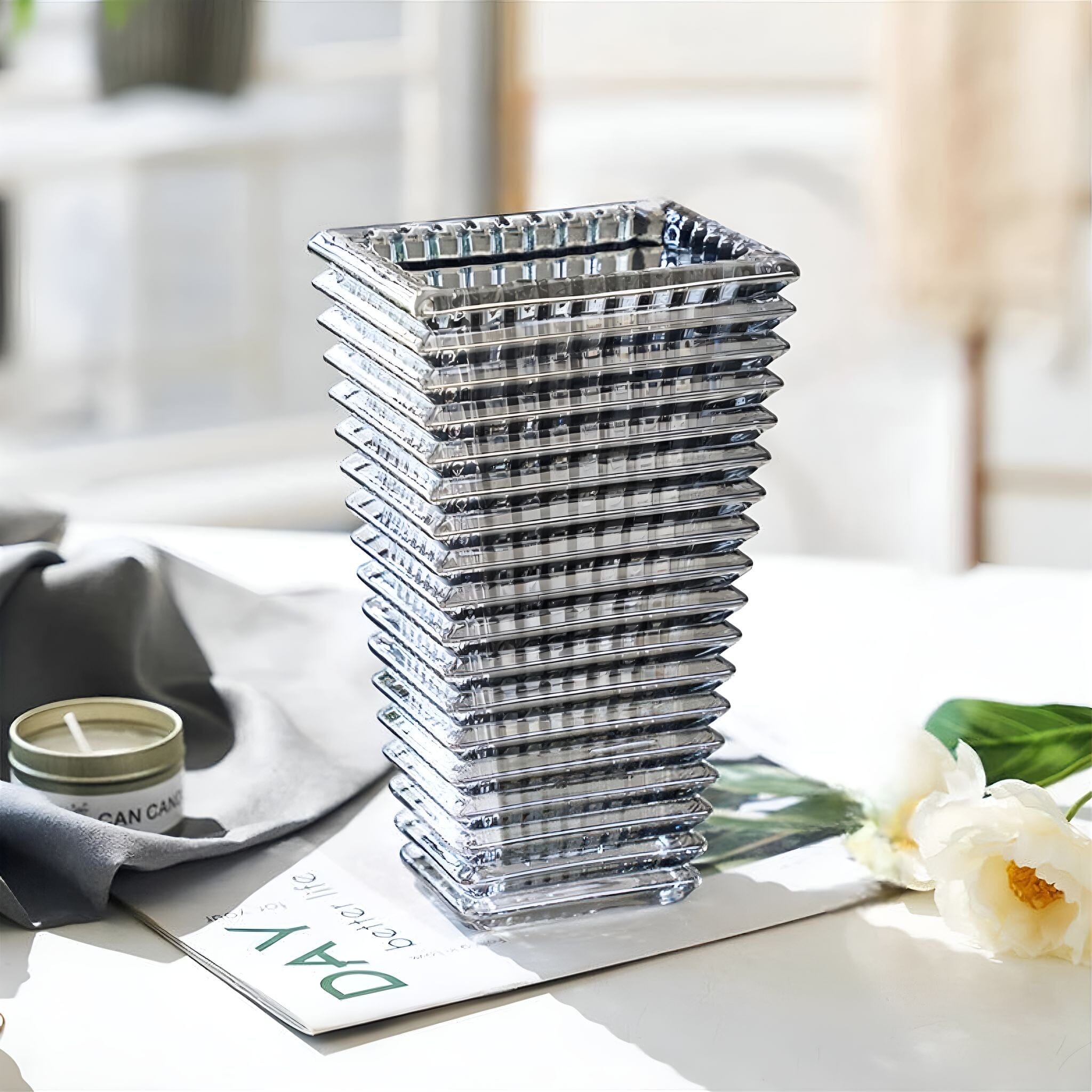 Crystal Clarity Vase Smoke Grey 