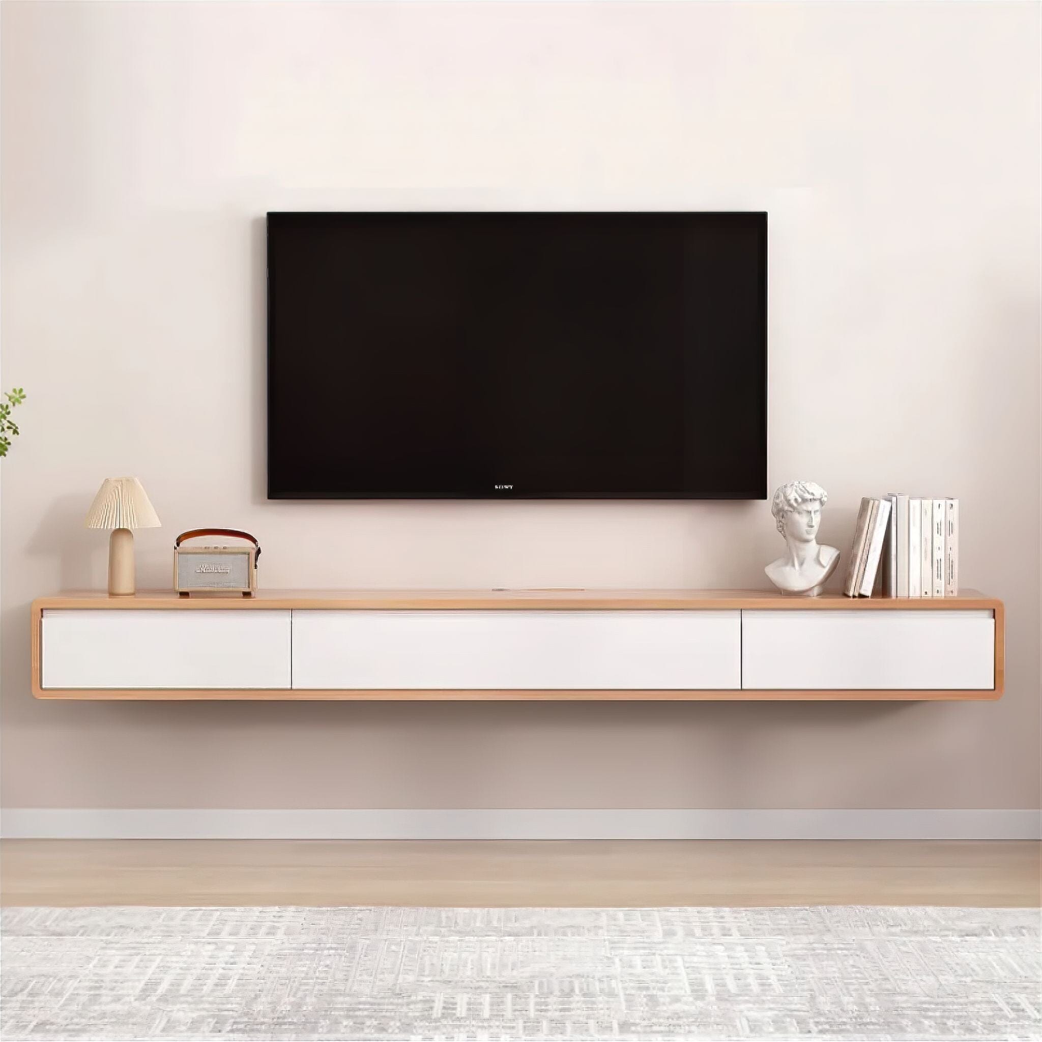 Daniel TV Cabinet Tv Cabinet 120cm Natural Brown + White 
