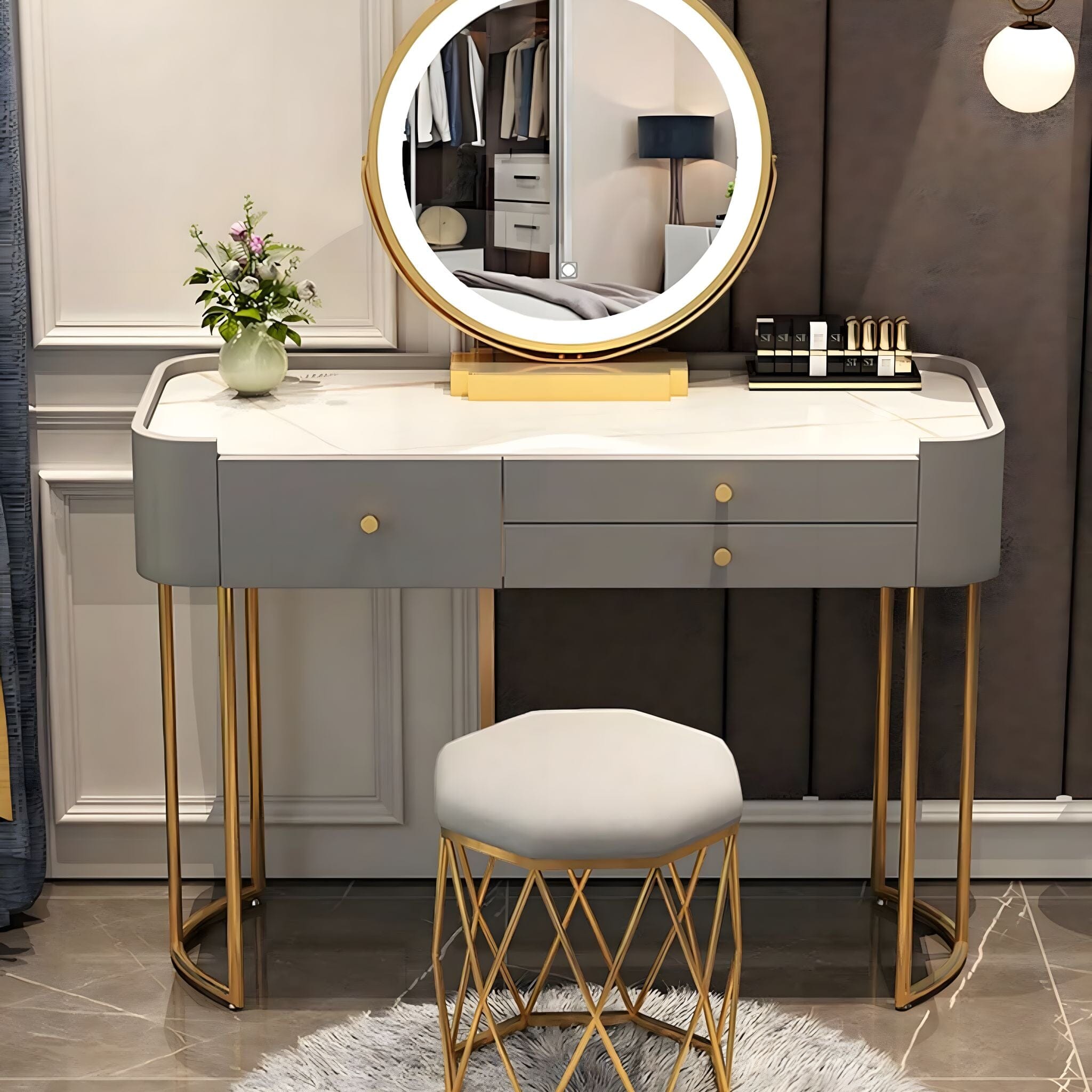 Dante Dressing Table Grey 60cm 