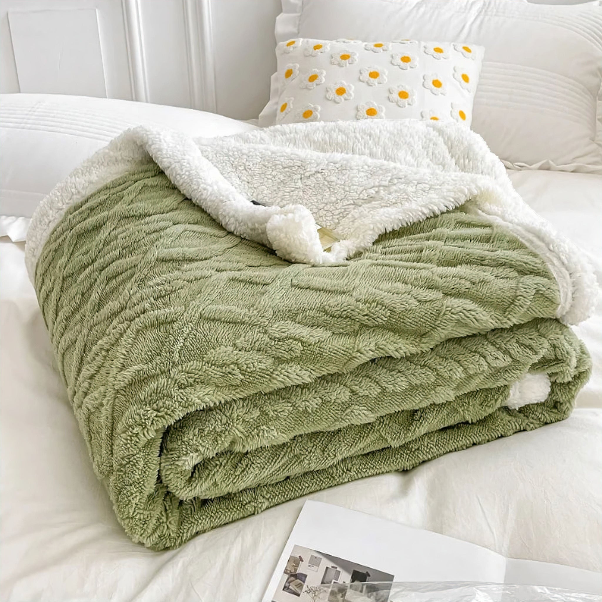 Davide Plaid Blanket Green 70 x 100cm 