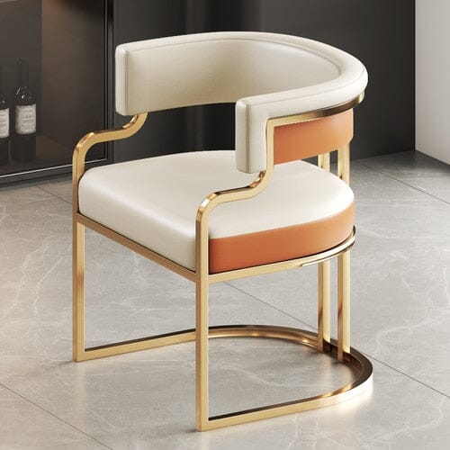 Dominique Dining Chair Chair White + Orange 