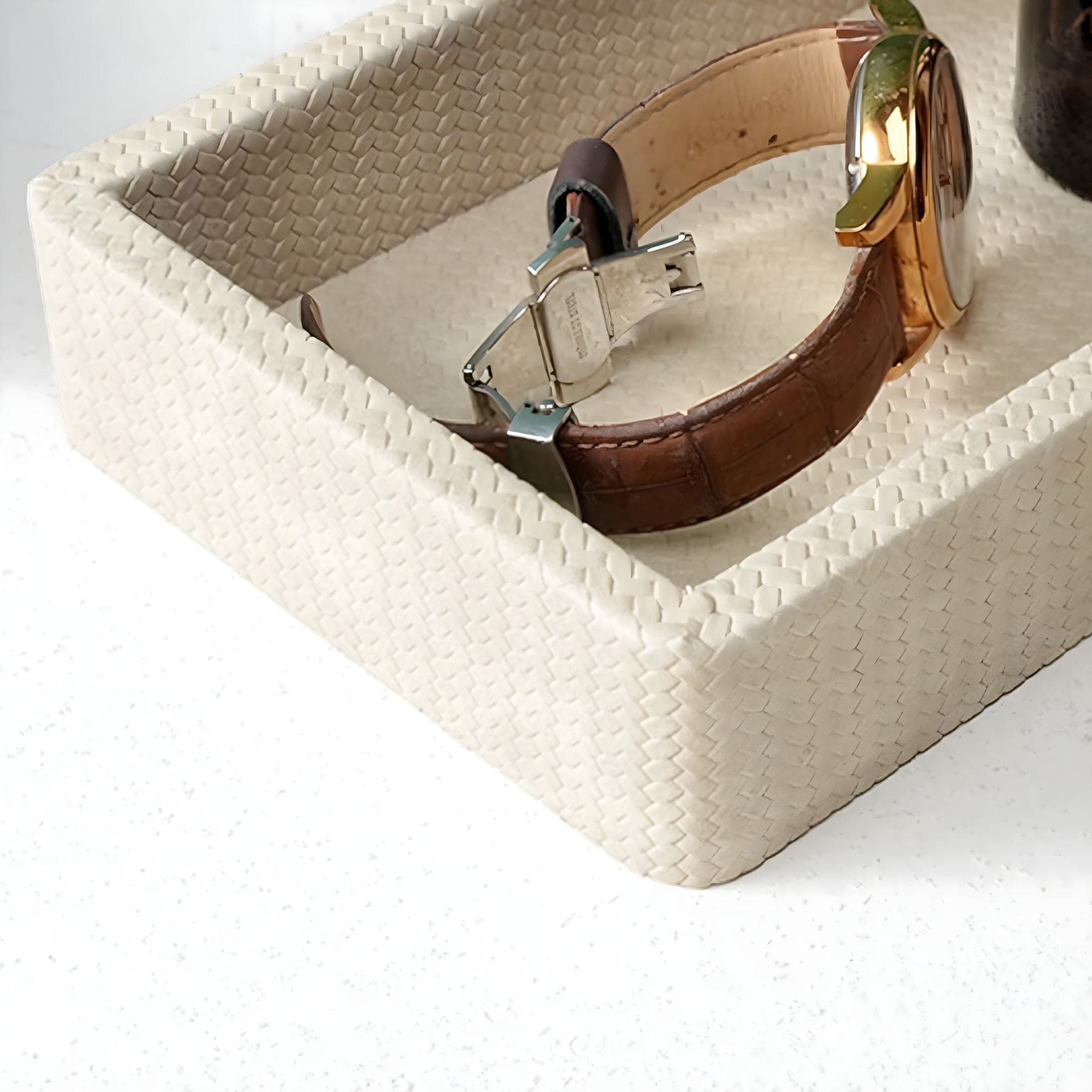 Elegant Storage & Display Decorative Trays Beige 