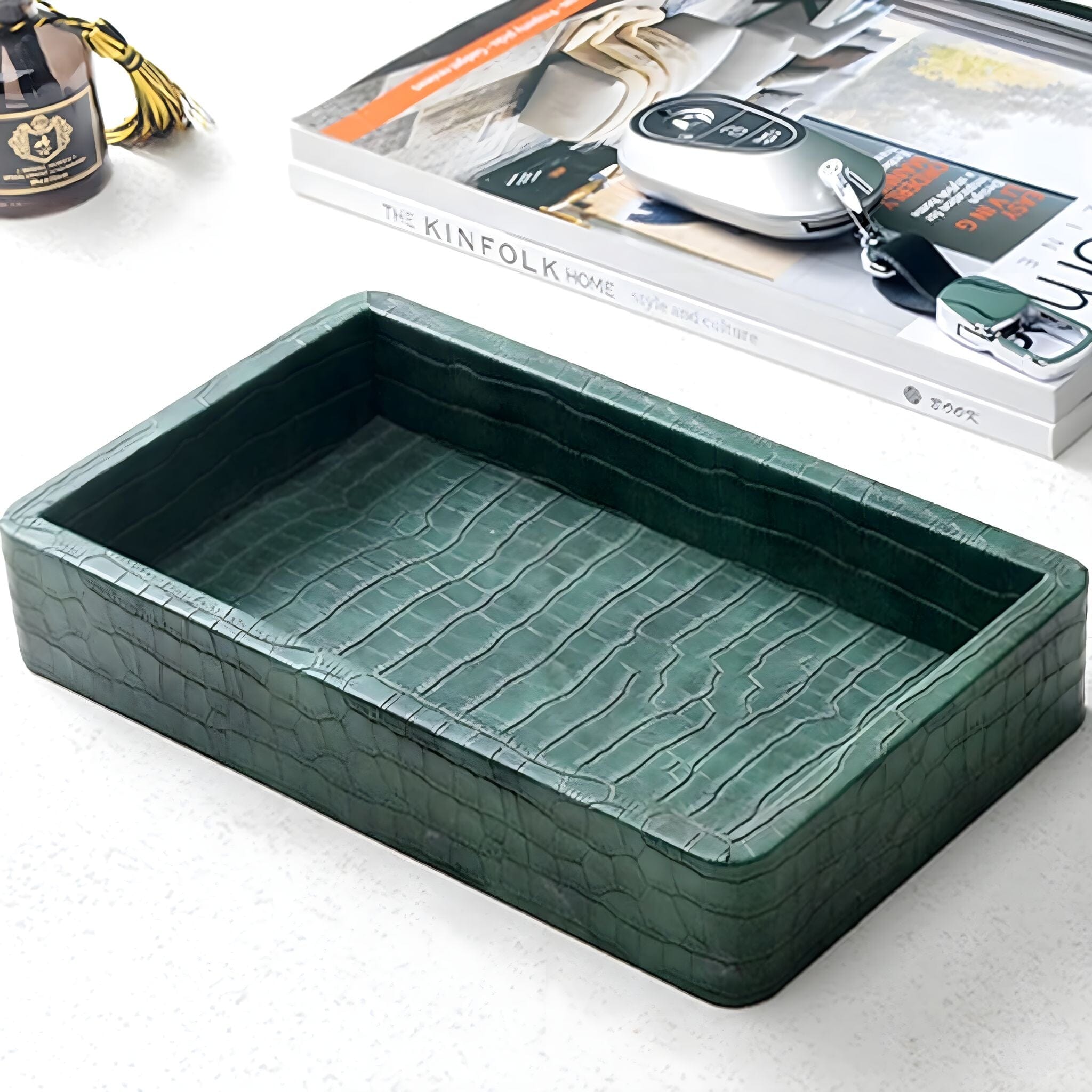 Elegant Storage & Display Decorative Trays Green 