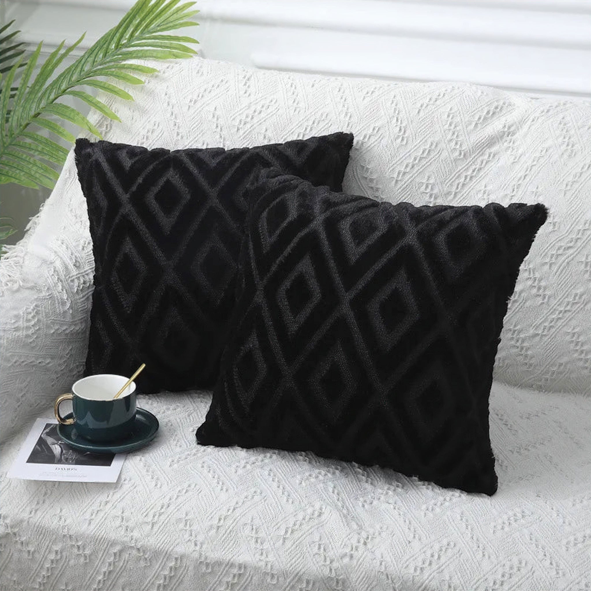 Eleonora Cushion Cover Black 40 x 40cm 