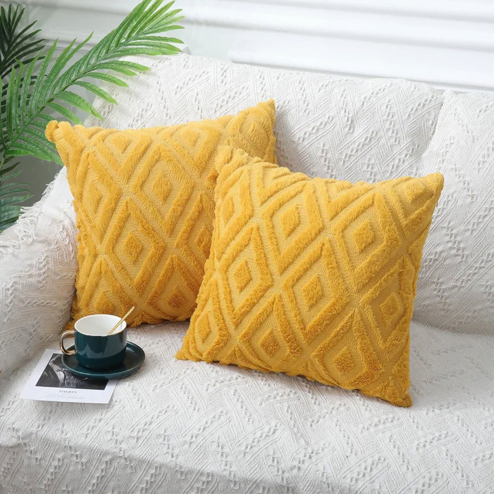 Eleonora Cushion Cover Mustard 40 x 40cm 