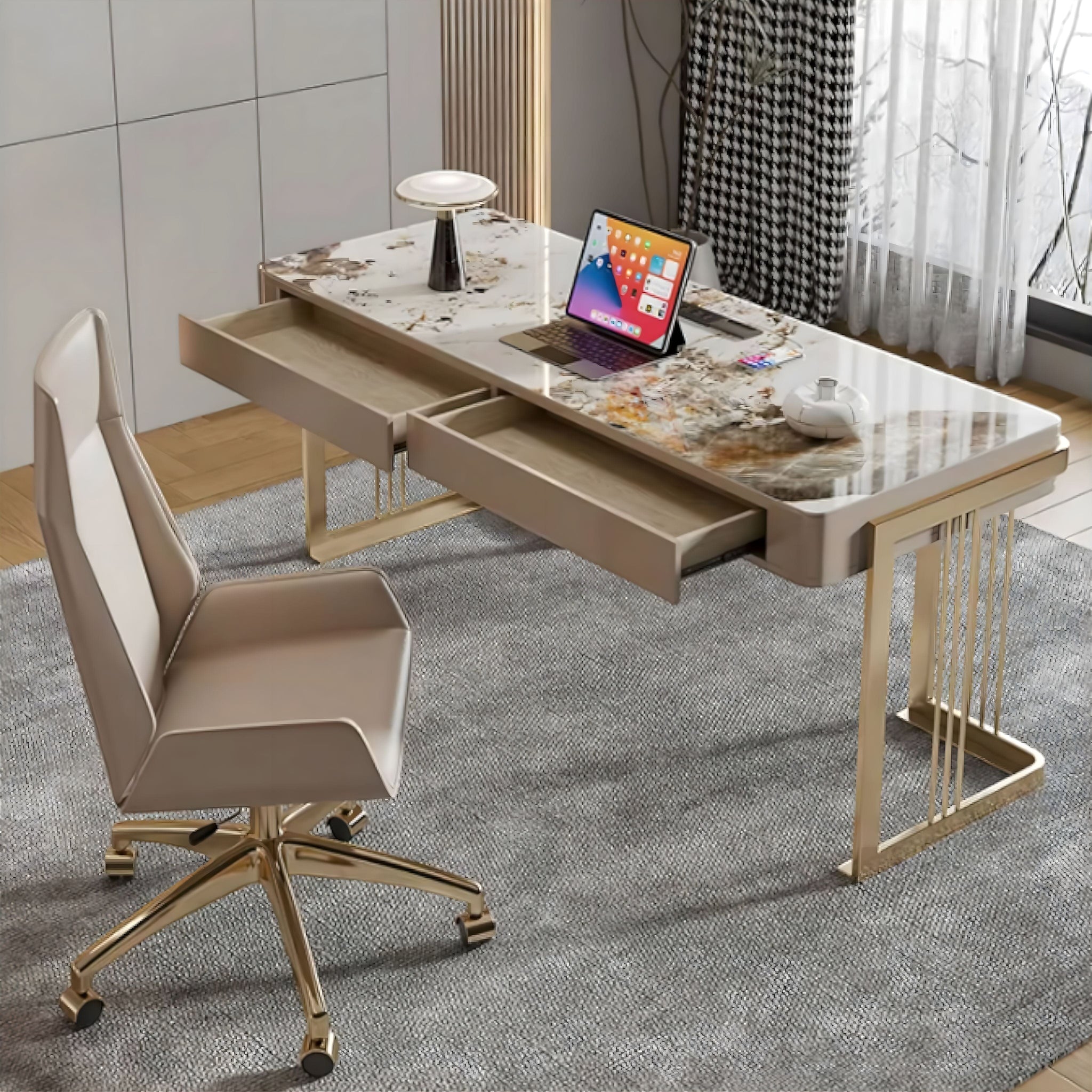 Emanuele Slate Office Desk 