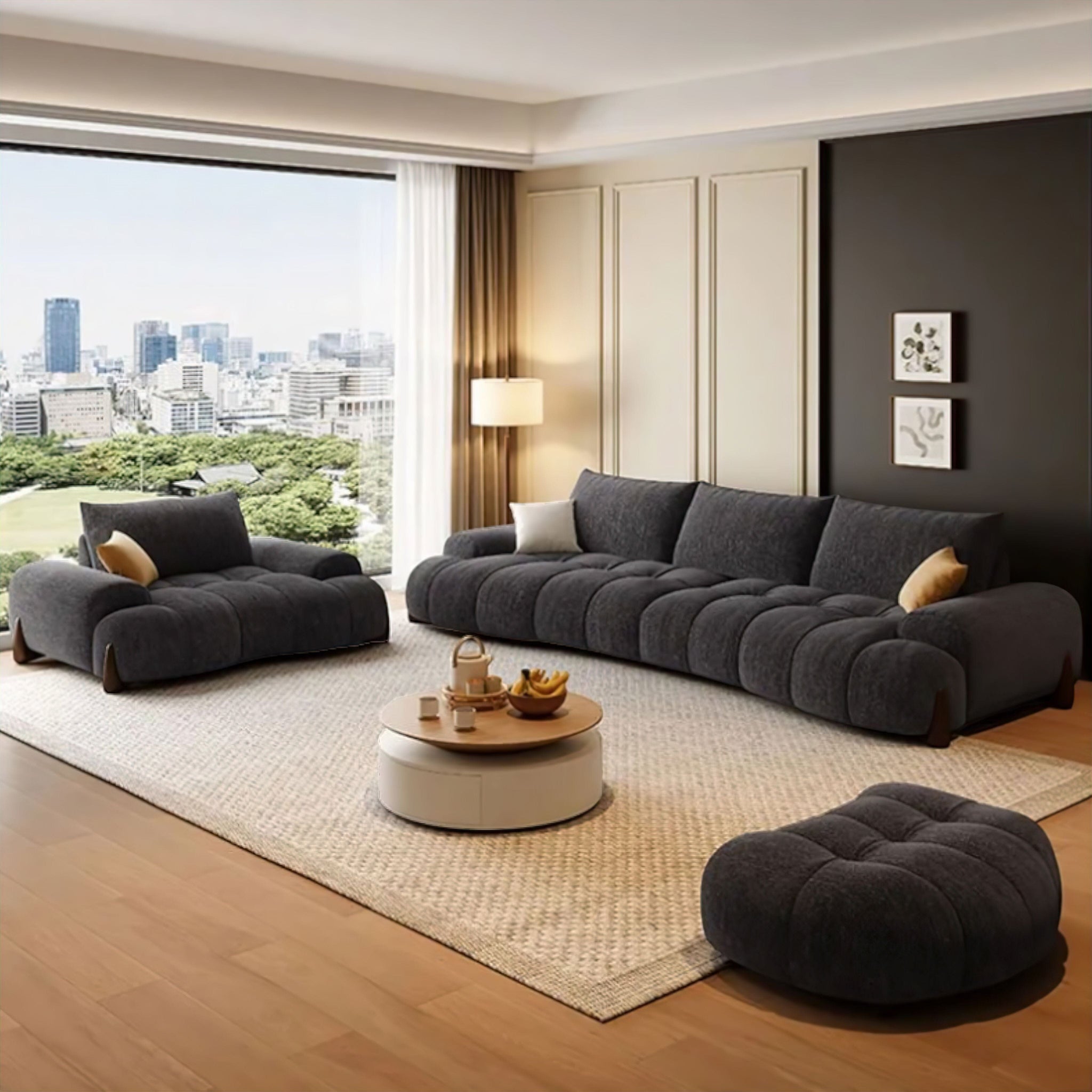 Émilie Sofa Sofa Black 120cm 